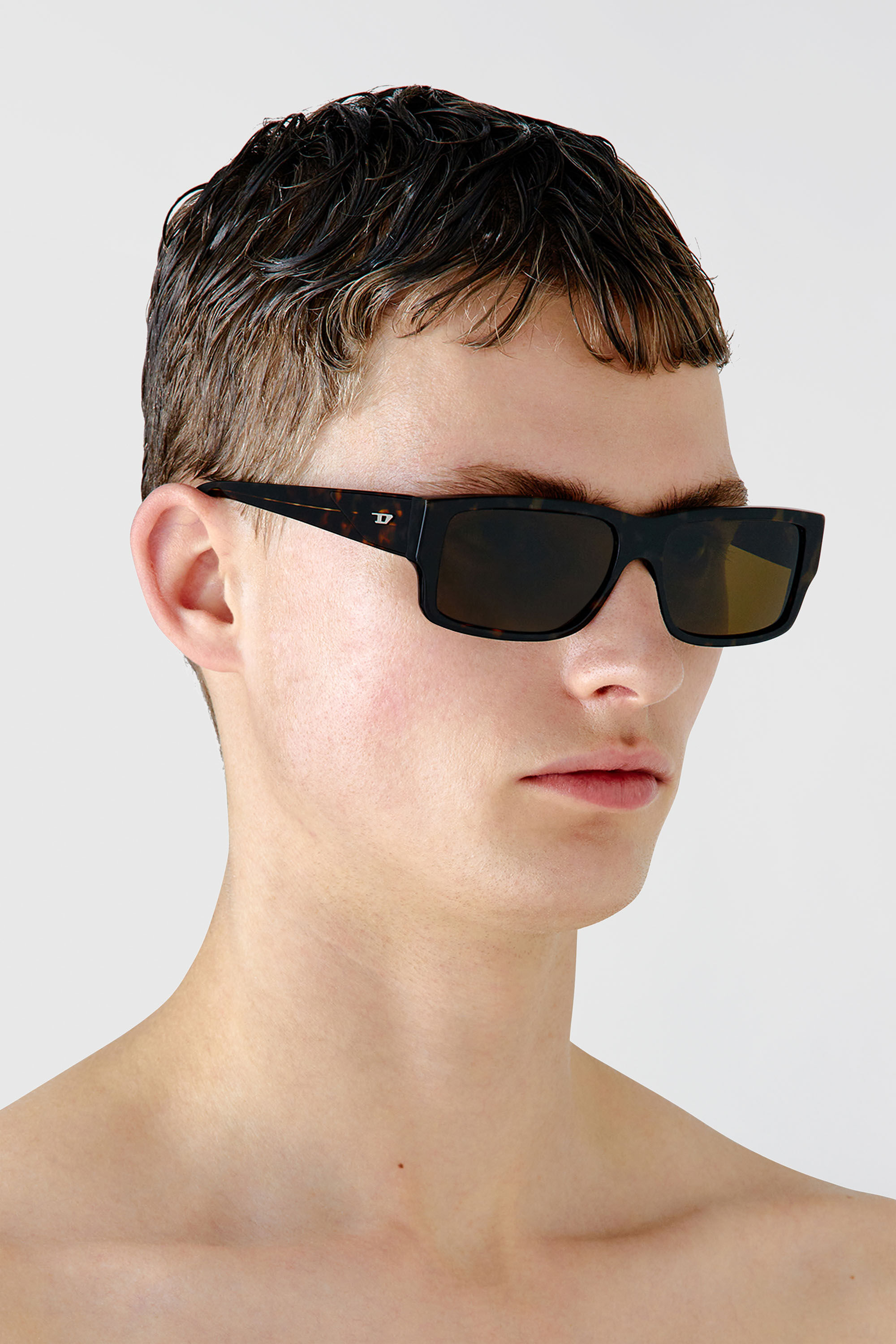 Diesel - 0DL2003 SIZE 57, Man's Rectangle sunglasses in Brown - 4