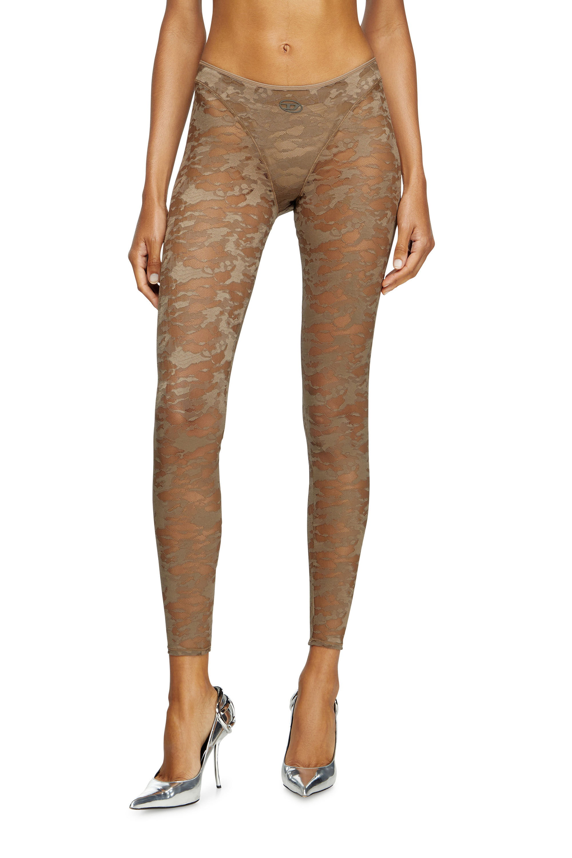 パンツ CLAIRE-UTLT LACE LEGGINGS CLAIRE-UTLT Camo lace leggings｜ブラック｜ウィメンズ｜DIESEL