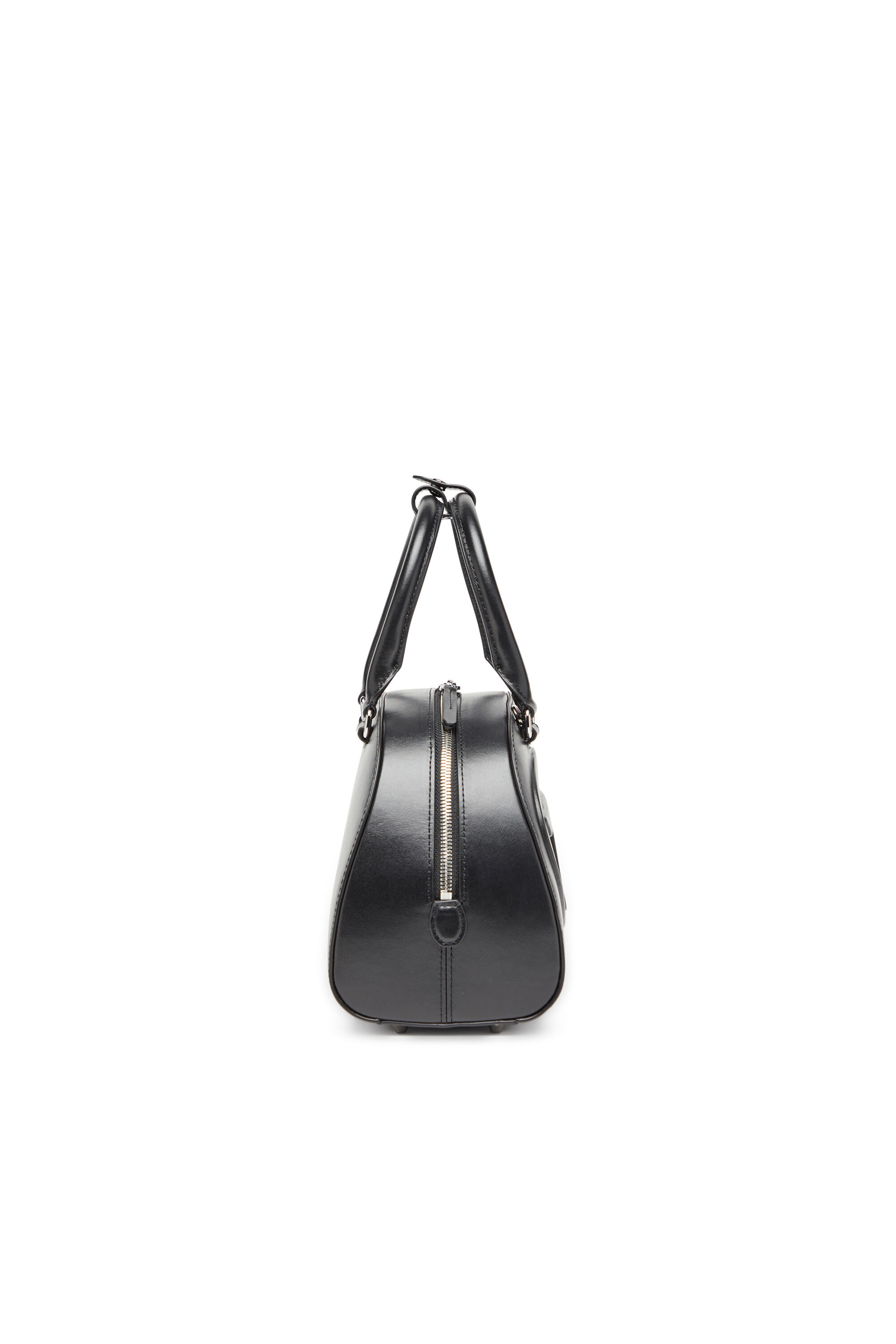Diesel - 1DR DOME TOP HANDLE, Woman's Leather bowling bag in Black - 4