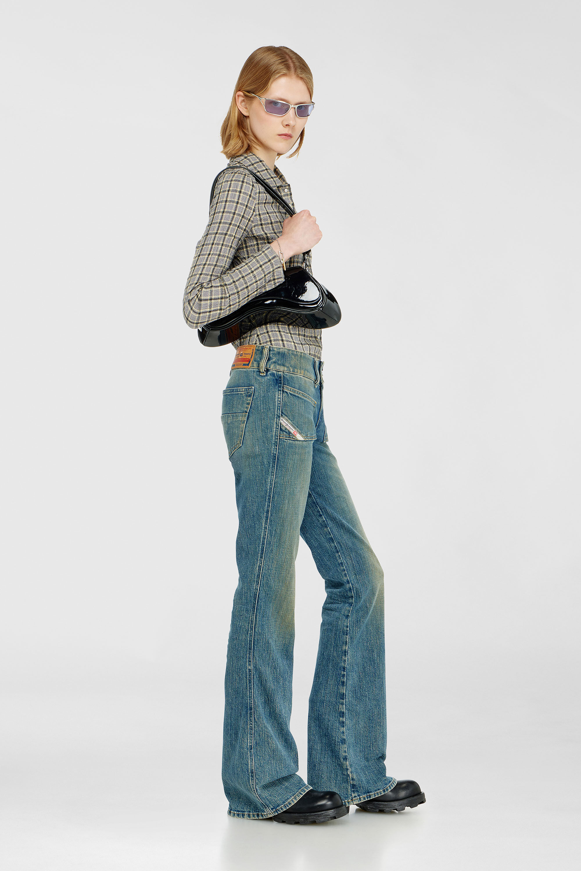 Diesel - Woman's Bootcut Jeans D-Hush 007EJ, Medium blue - 2