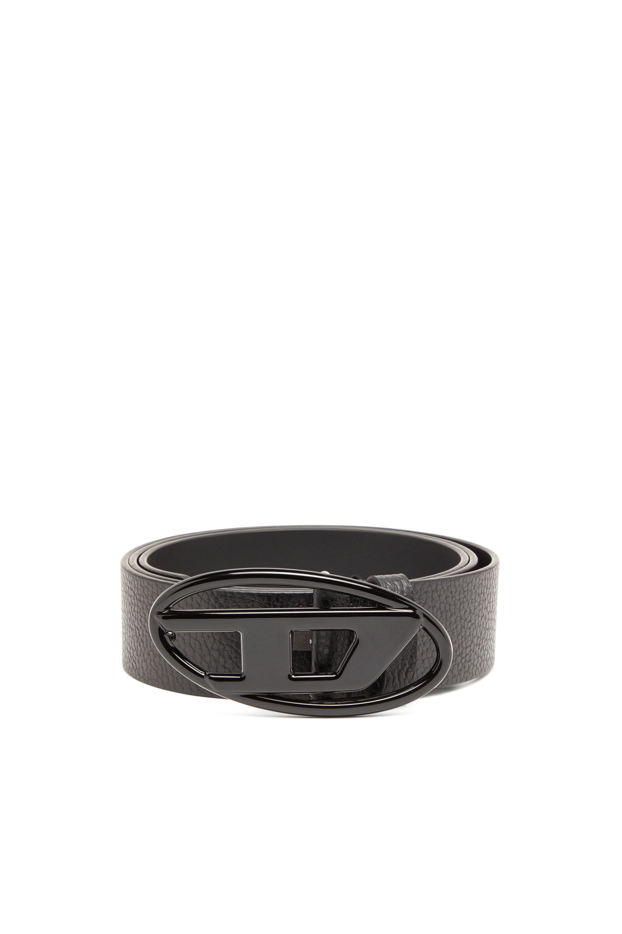 Women's Leather belt with matte buckle | Black | Diesel