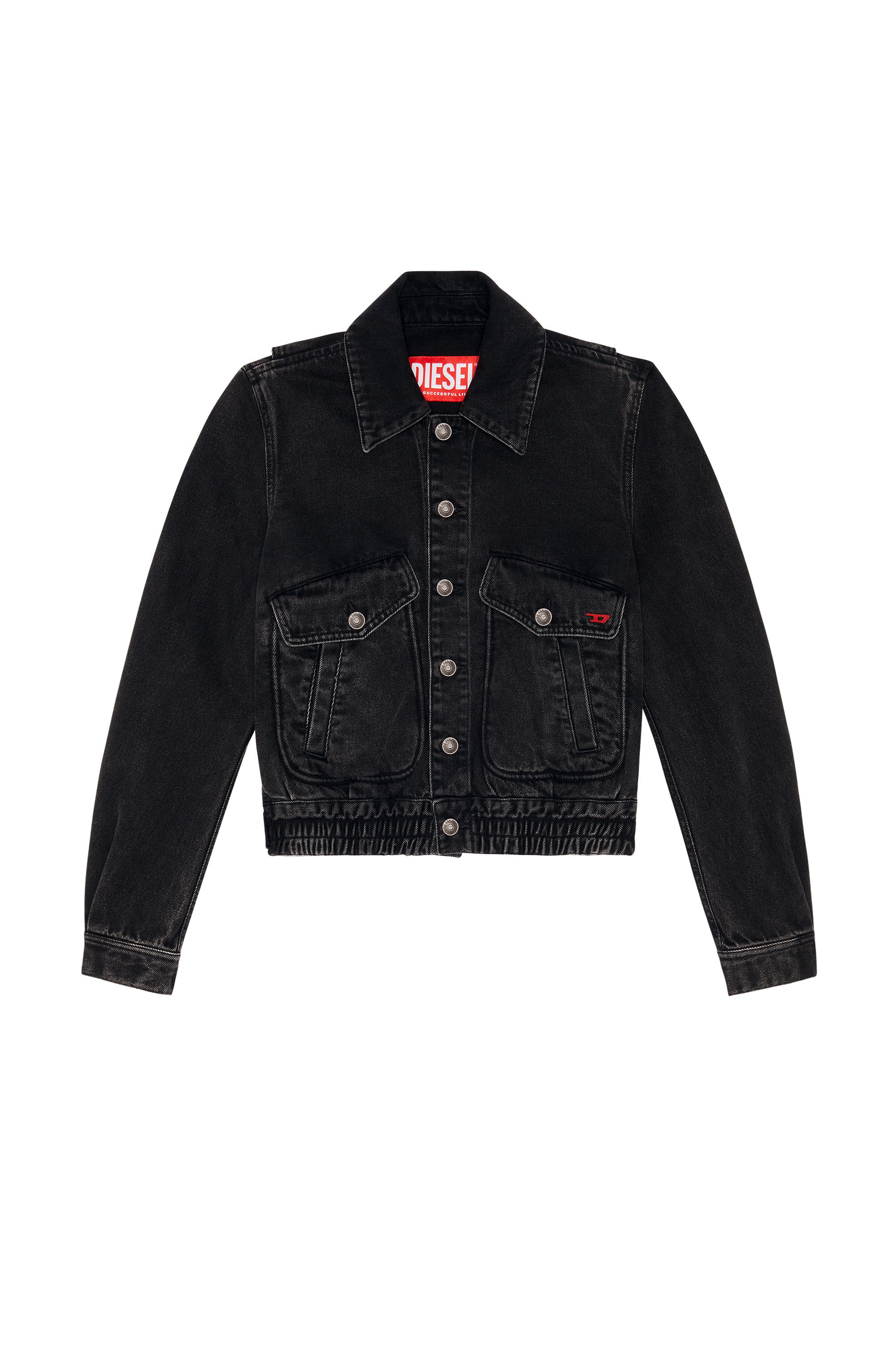 Diesel - DE-TRACY BOMBER JACKET, Black/Dark grey - Image 2