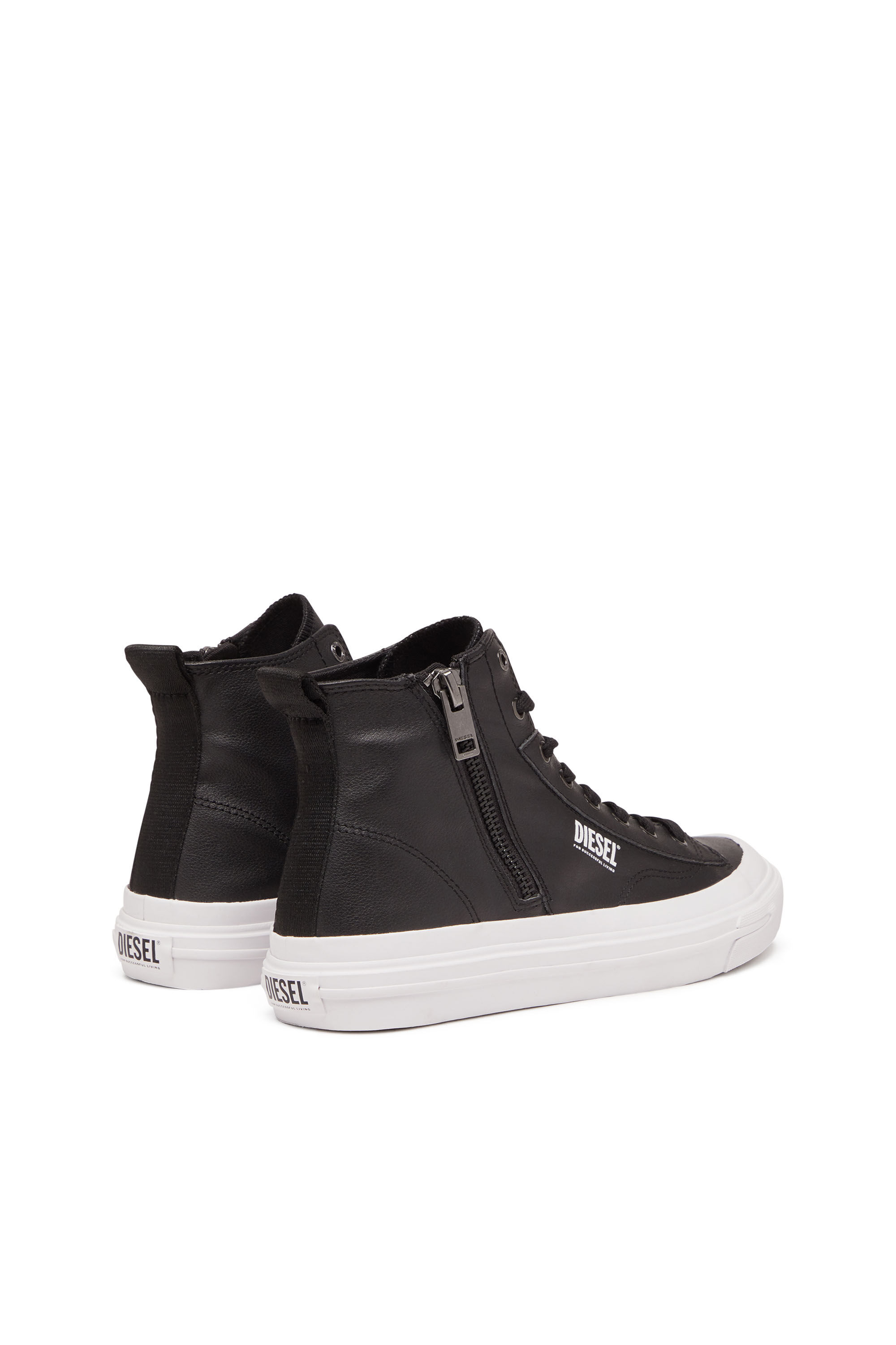 Men s S Athos Dv Mid High top sneakers with side zip Black Diesel