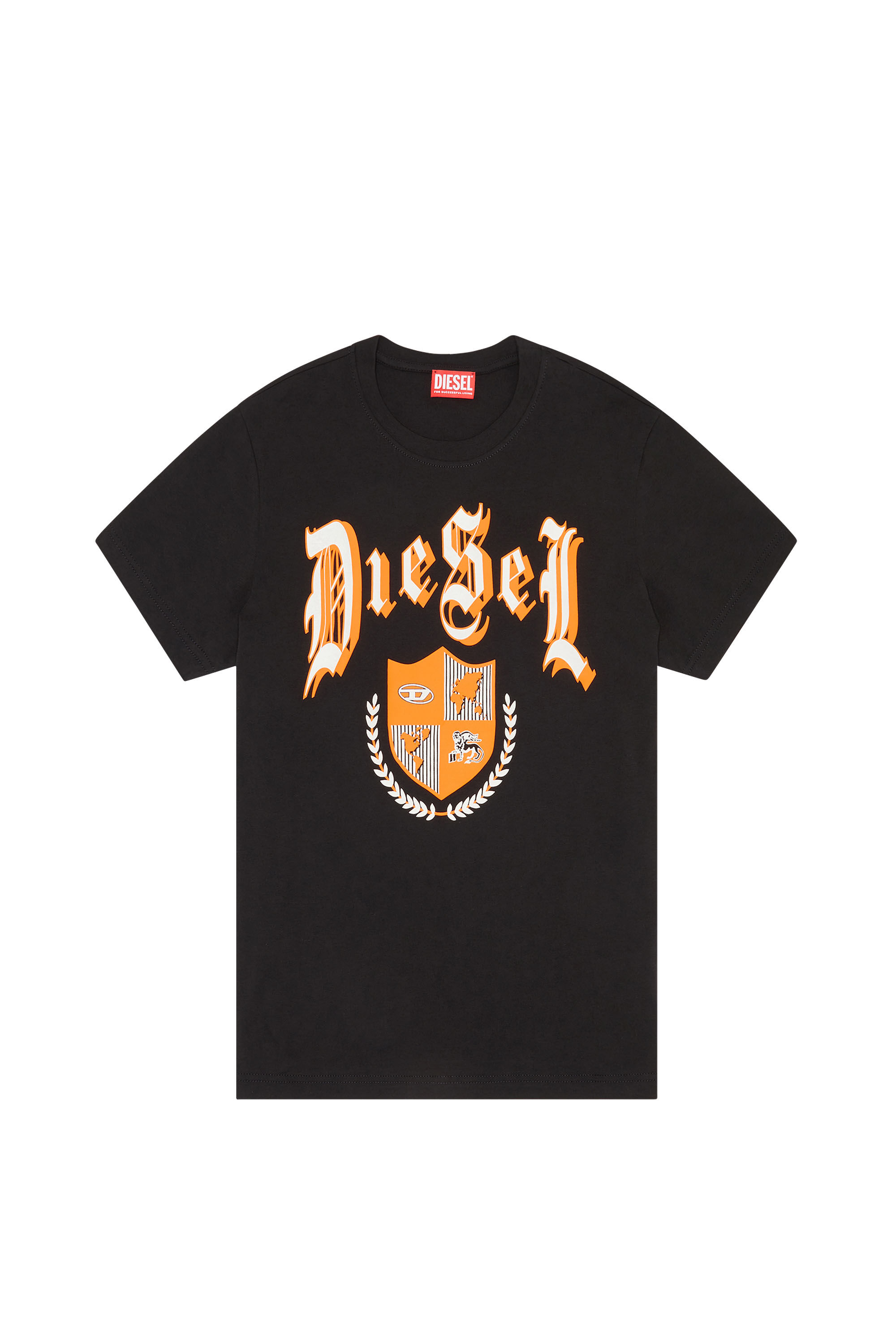 Men's T-shirt with metallic Oval D | Black | Diesel