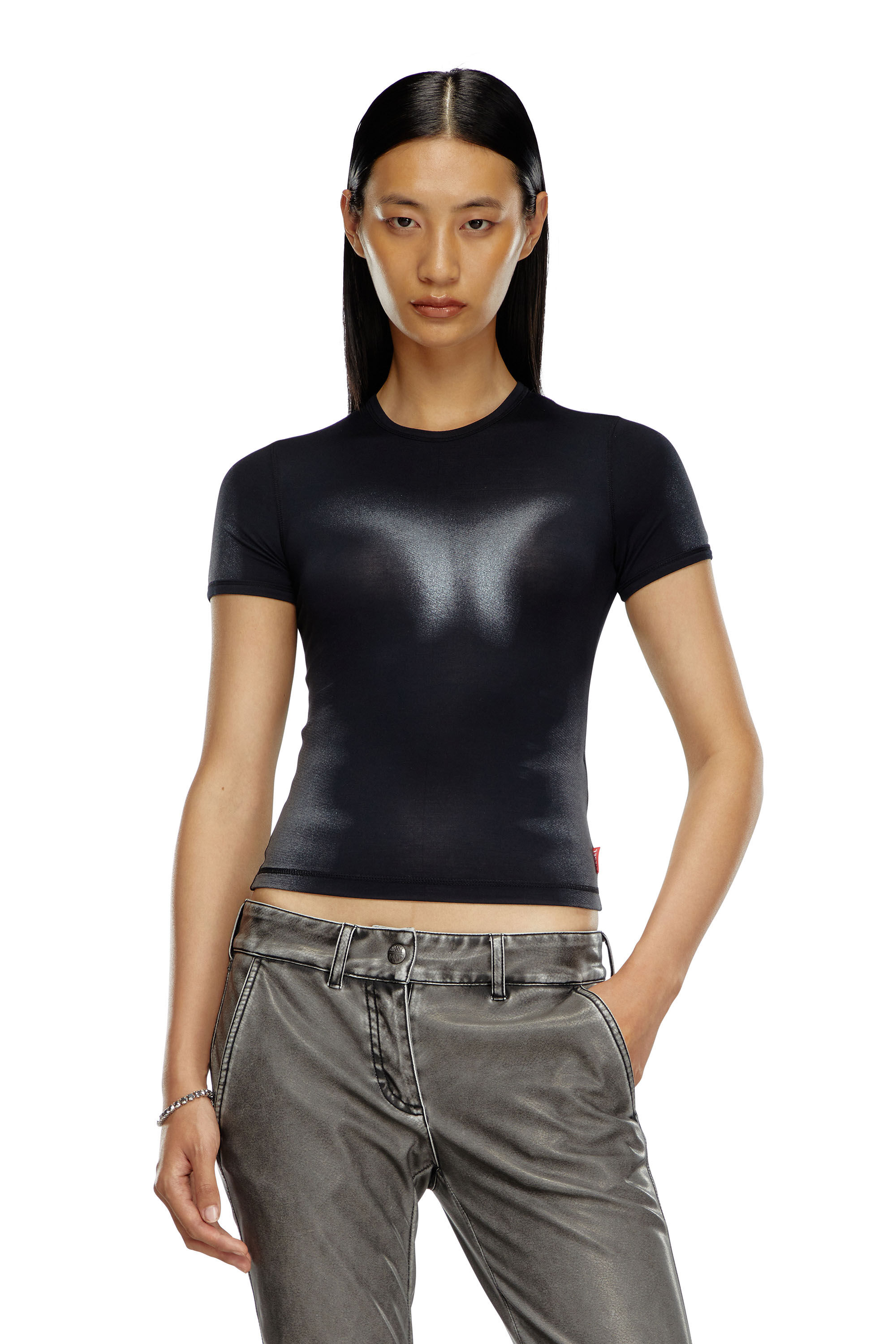 【公式】フジのお歳暮・冬ギフト with T-shirt Women's metallic Diesel | Black | effects トップス