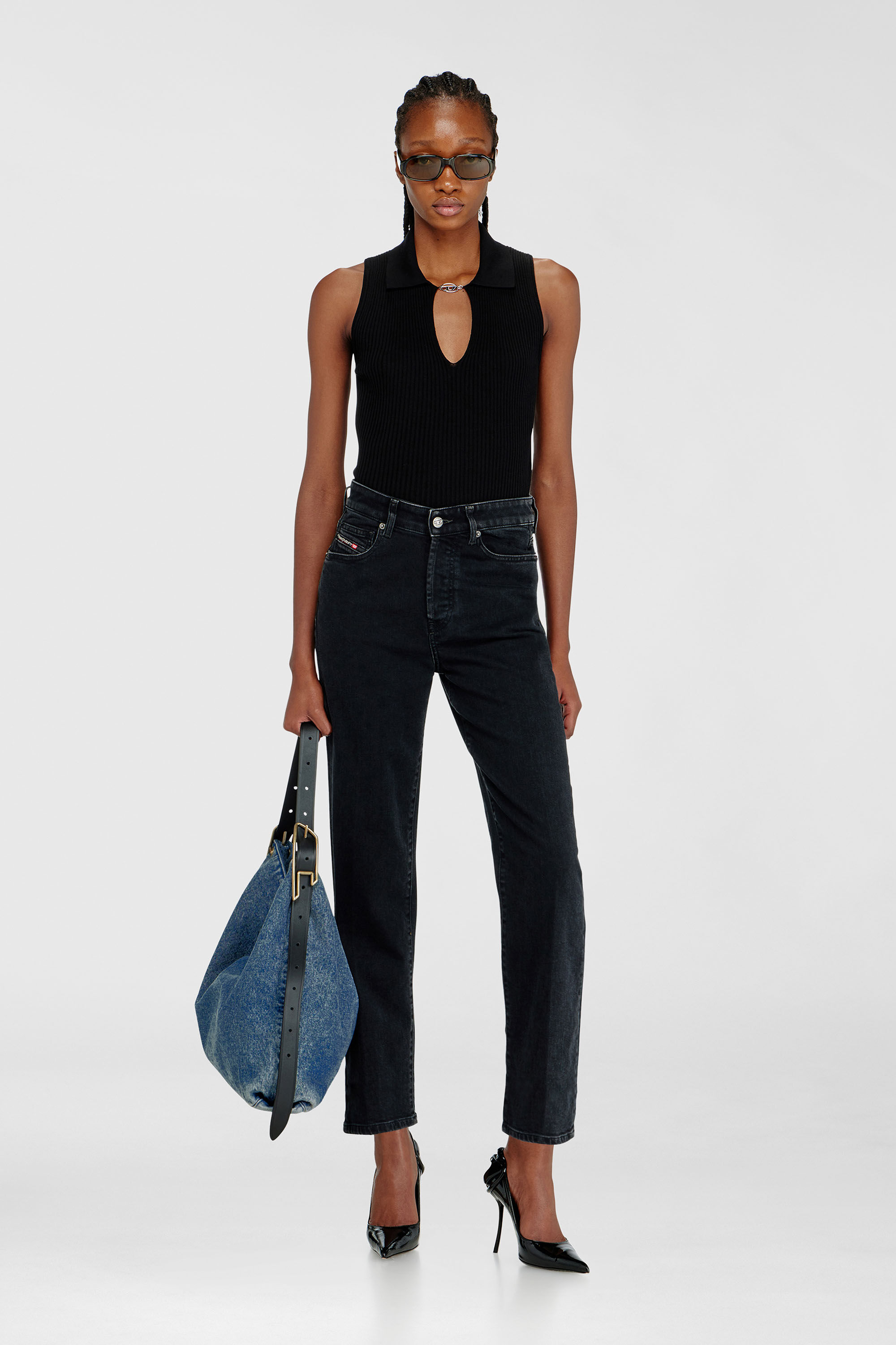 Diesel - Woman's Regular Jeans 1981 D-Went 09N89, Black/Dark grey - 1