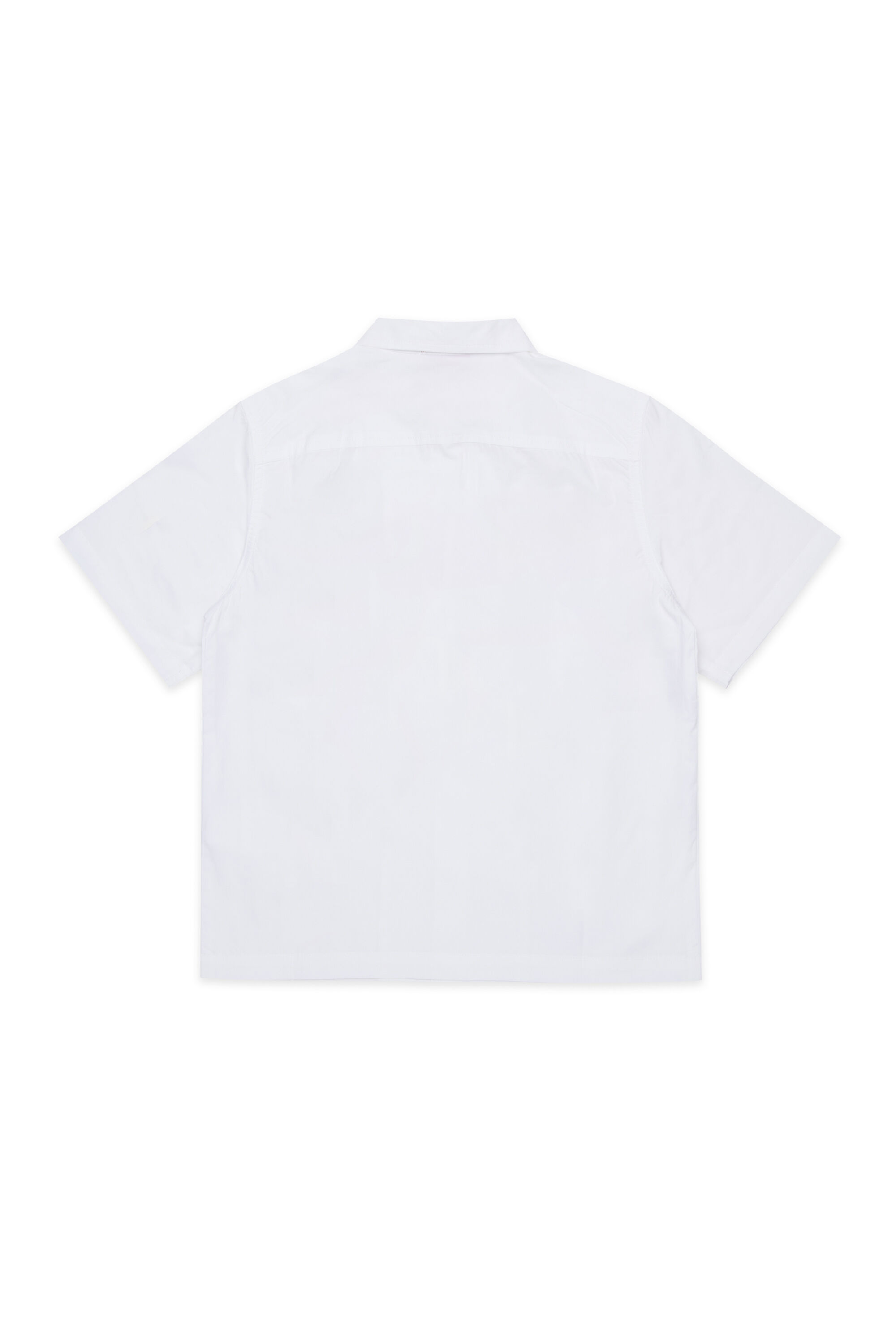 Diesel - MCDRID, Man's Cotton shirt with short sleeves in White - 2