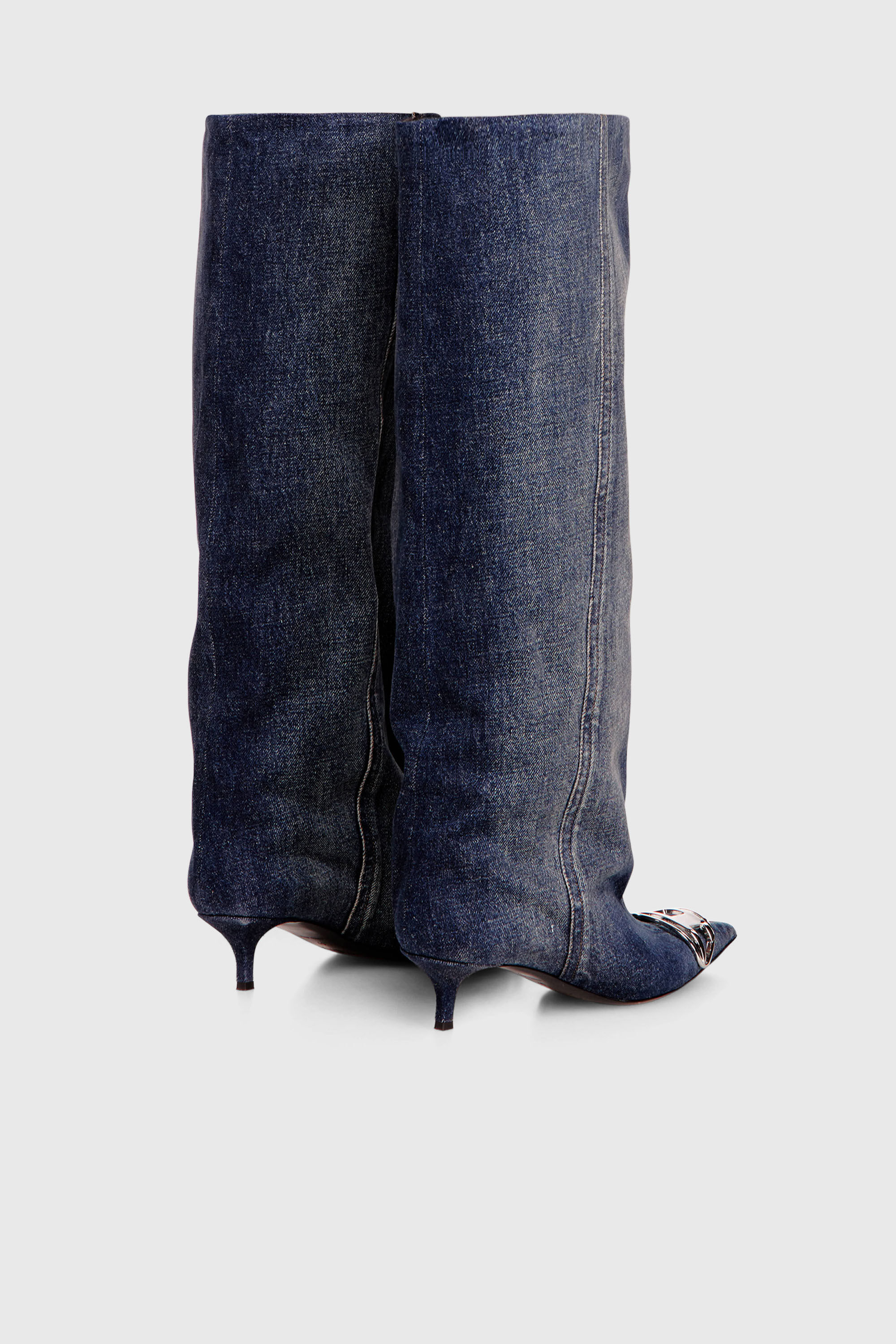 Diesel - D-VENUS KB SLOUCHY, Woman's D-Venus-Slouchy knee-high boot in denim in Dark Blue - 3