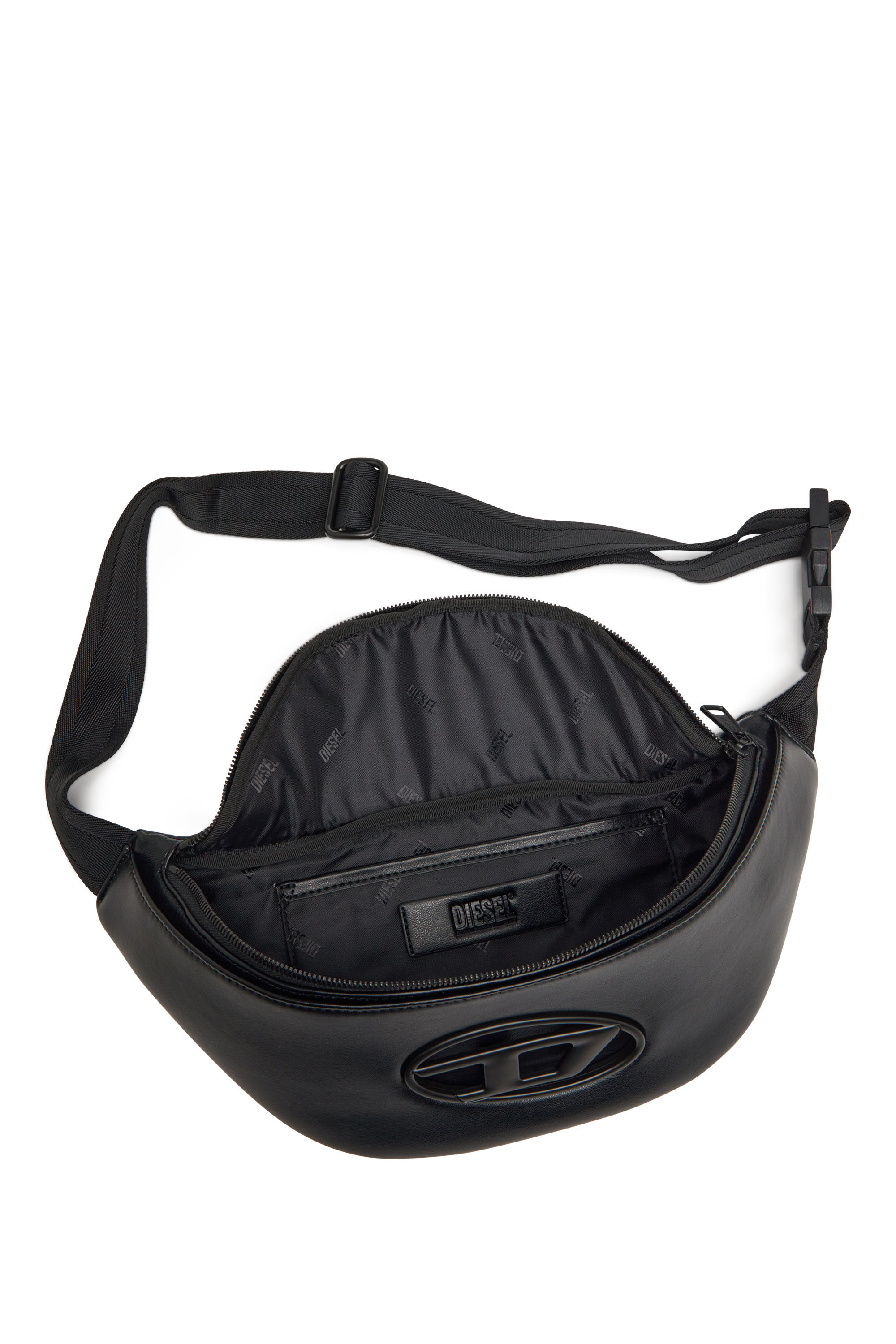最終値下げ DIESEL Holi-D Belt Bag M Men's Holi-D-Belt bag in PU and neoprene | Black | Diesel