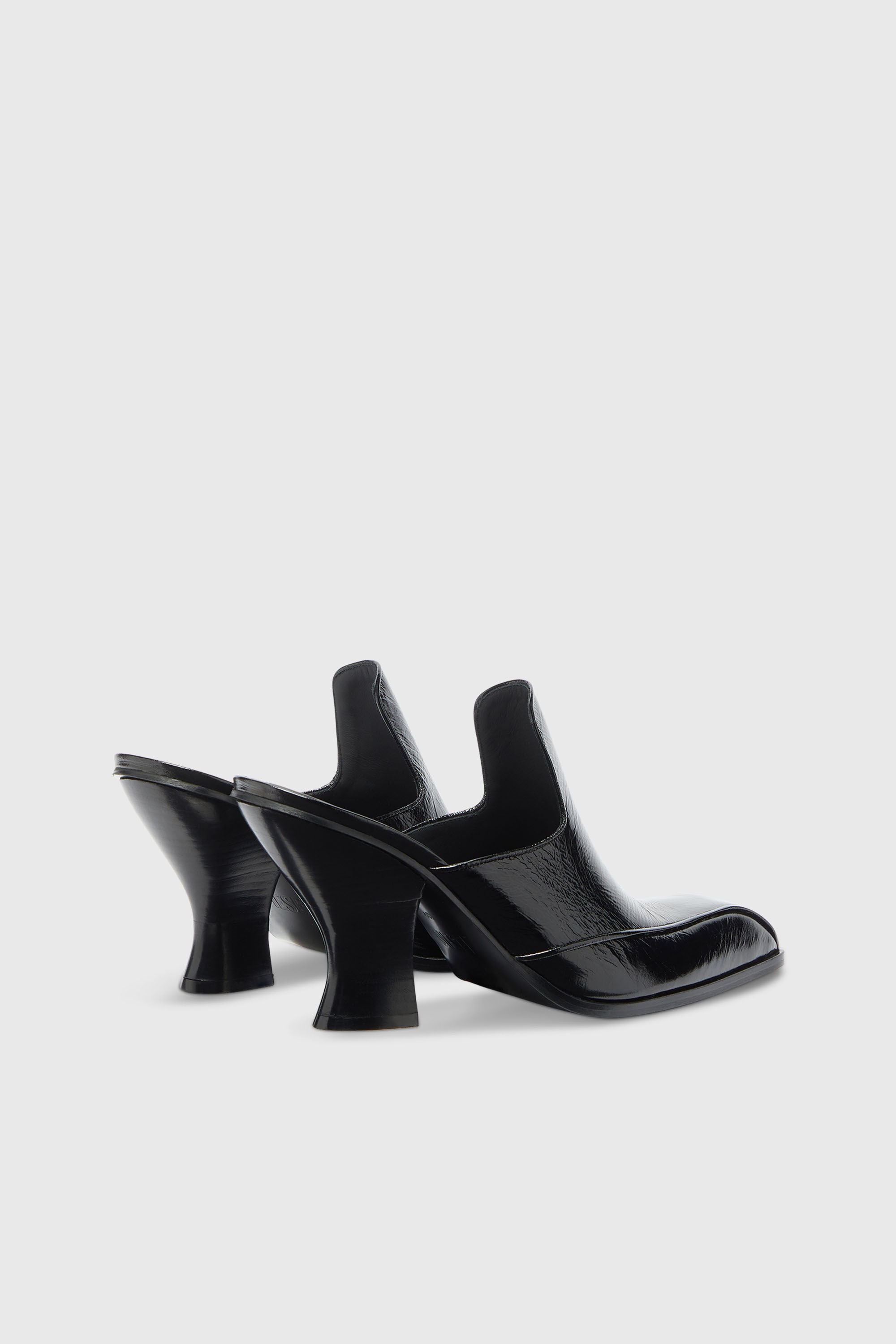 Diesel - D-LUFFY-75-MULE, Woman's D-Luffy - Western-style mules in patent leather in Black - 3