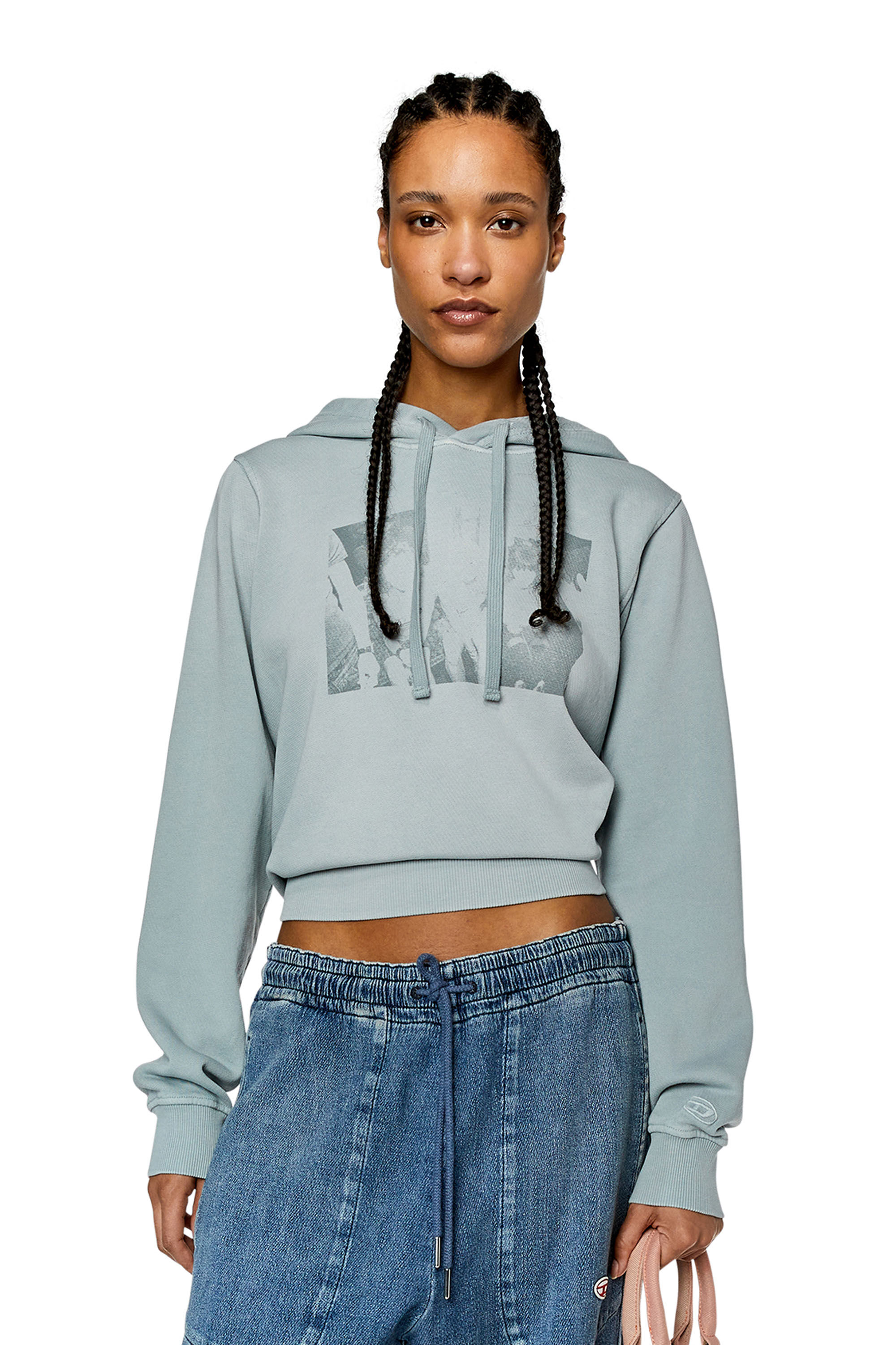 Diesel - F-REGGY-HOOD-G5, Light Grey - Image 3