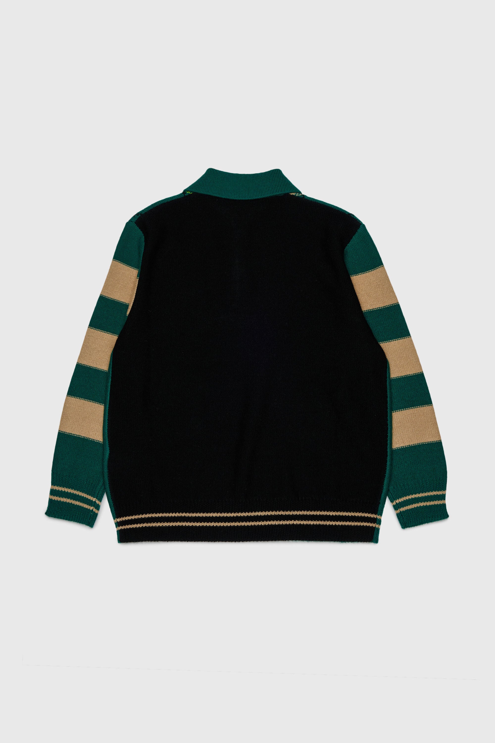 Diesel - KROMBY OVER, Unisex's Wool-blend polo jumper with argyle motif in Green - 2