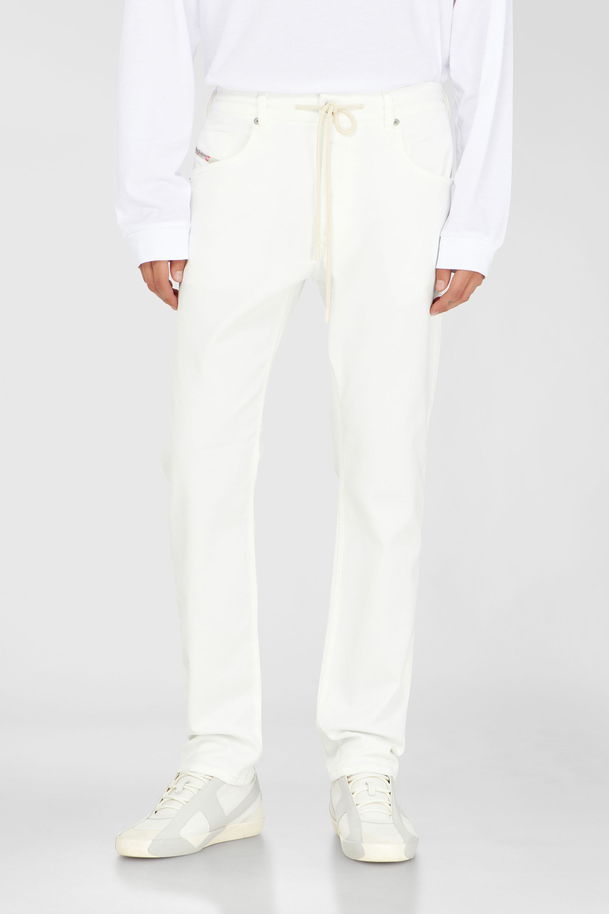 Diesel - Man's Regular 2032 D-Krooley Joggjeans&reg; 068HX, White - 2