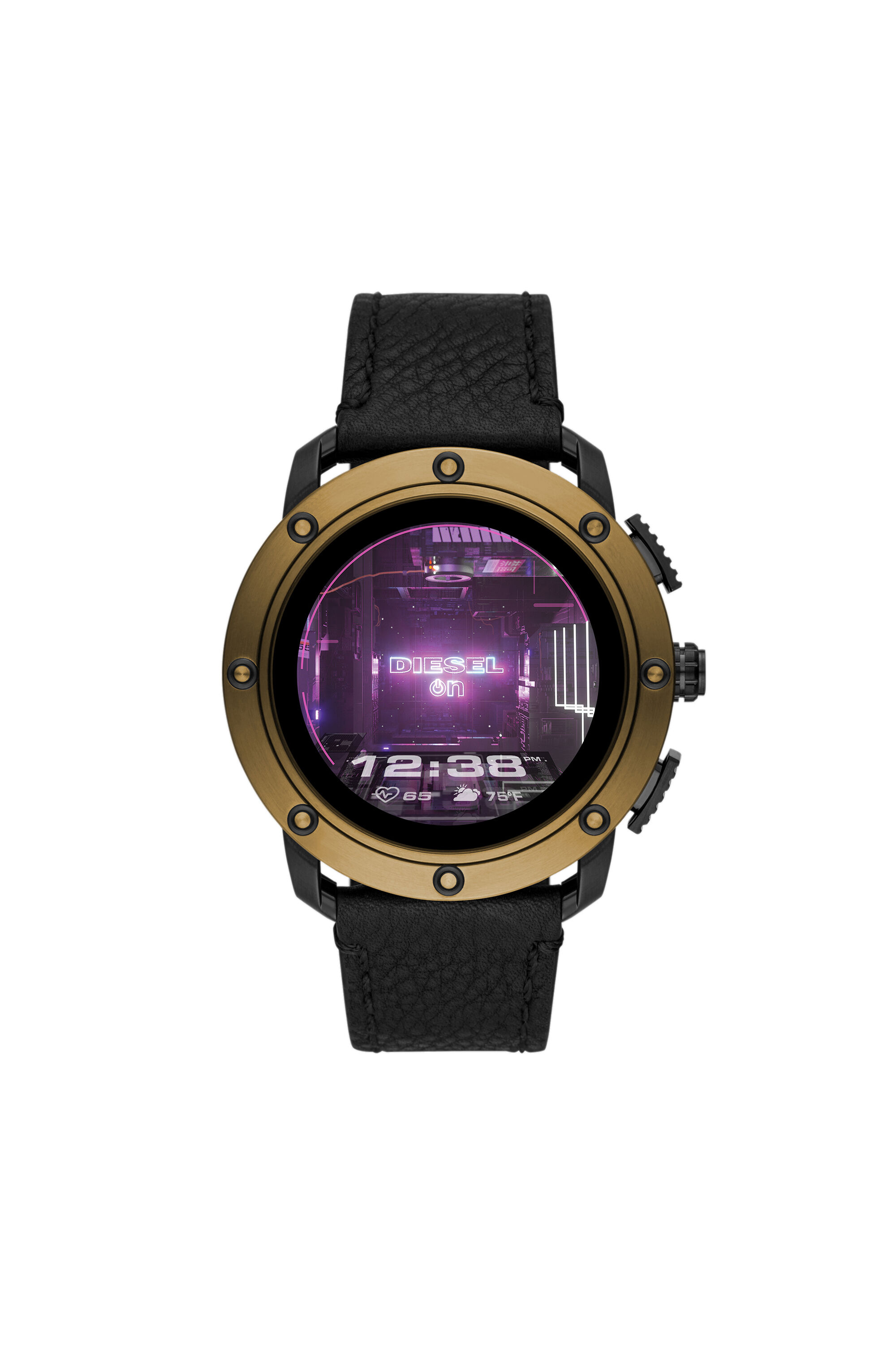 人気のファッションブランド！ DT2016 Axial Black and Steel Stainless Bronze - Smartwatch 時計