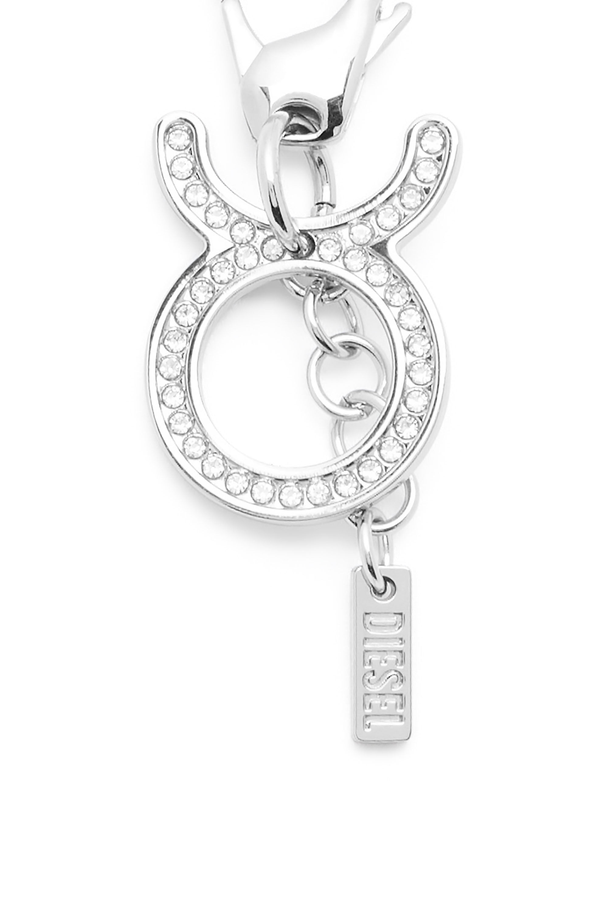 Diesel - CHARM TAURUS, Unisex's Metal Taurus charm with rhinestones in Silver - 2