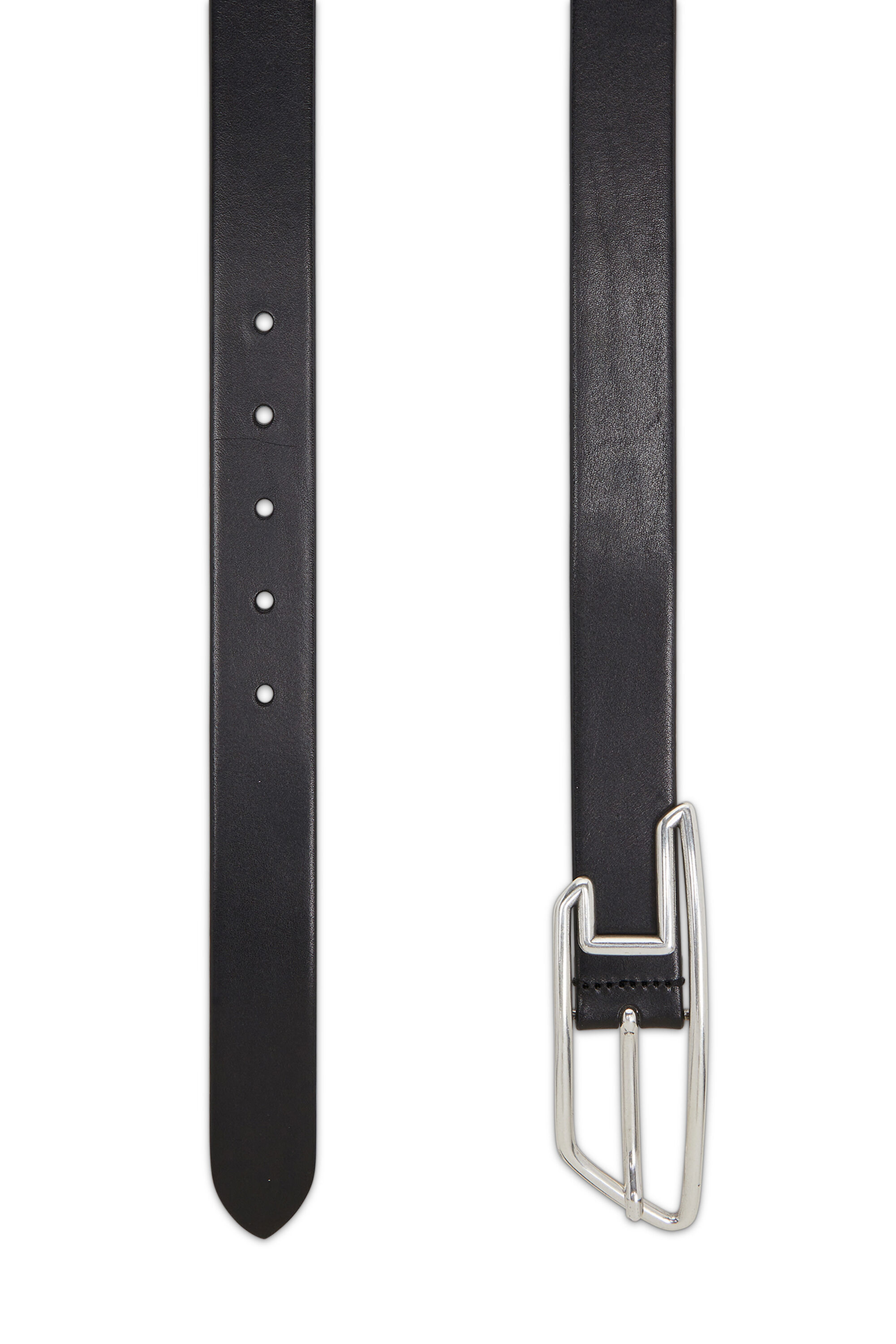Women's 3cm leather belt with D-logo buckle | Black | Diesel