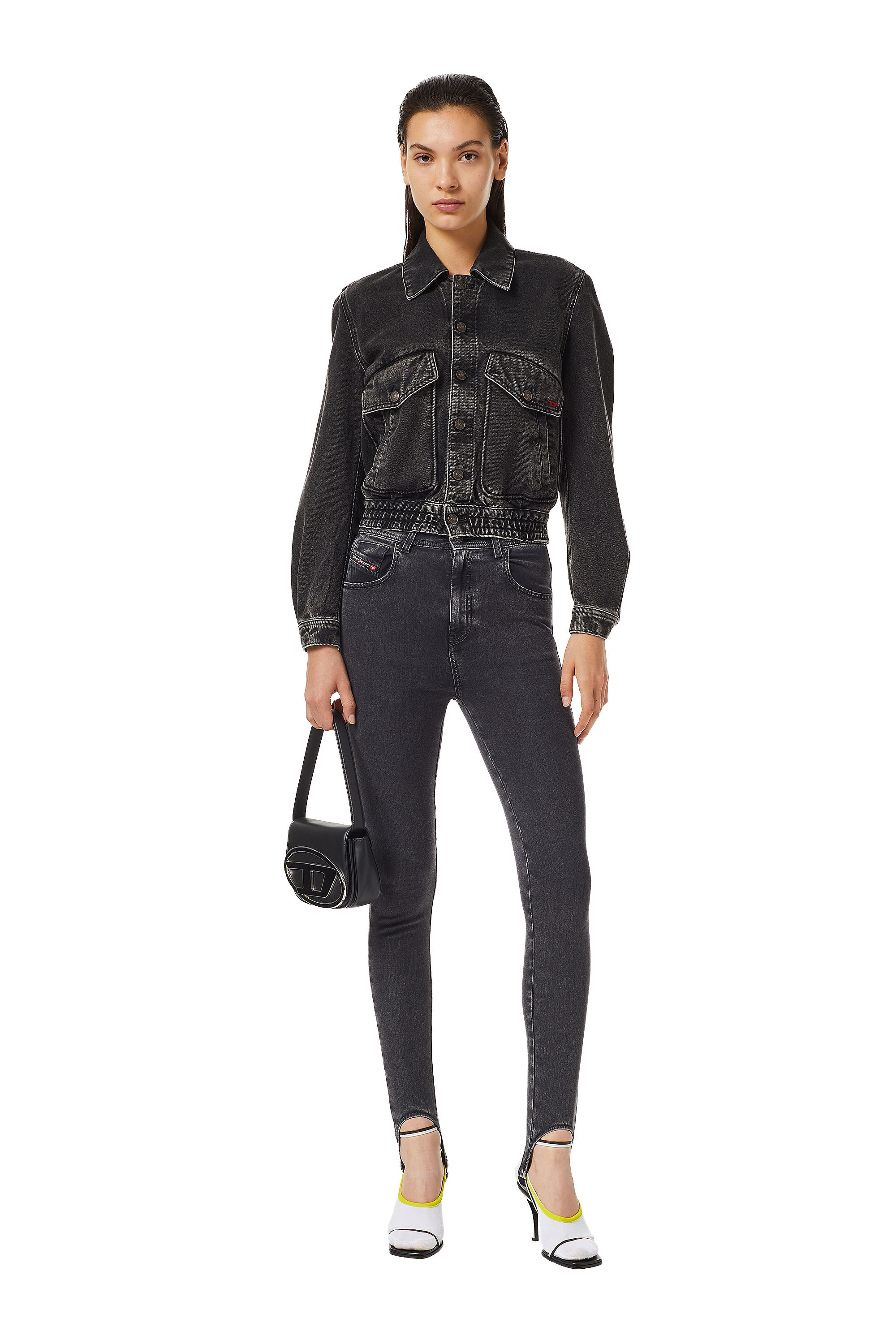 Diesel - Super skinny Slandy Joggjeans® 069ZM, Black/Dark grey - Image 1