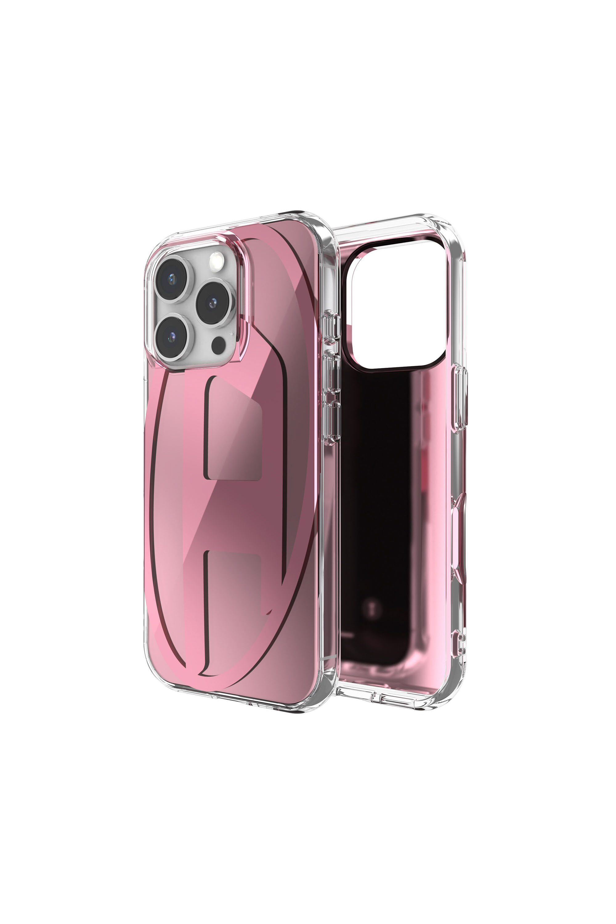 DIESEL iPhone 16 Pro Max Diesel Oval ピンク DIESEL iPhone 16 Pro Max DIESEL Oval D Glitter Case FW24