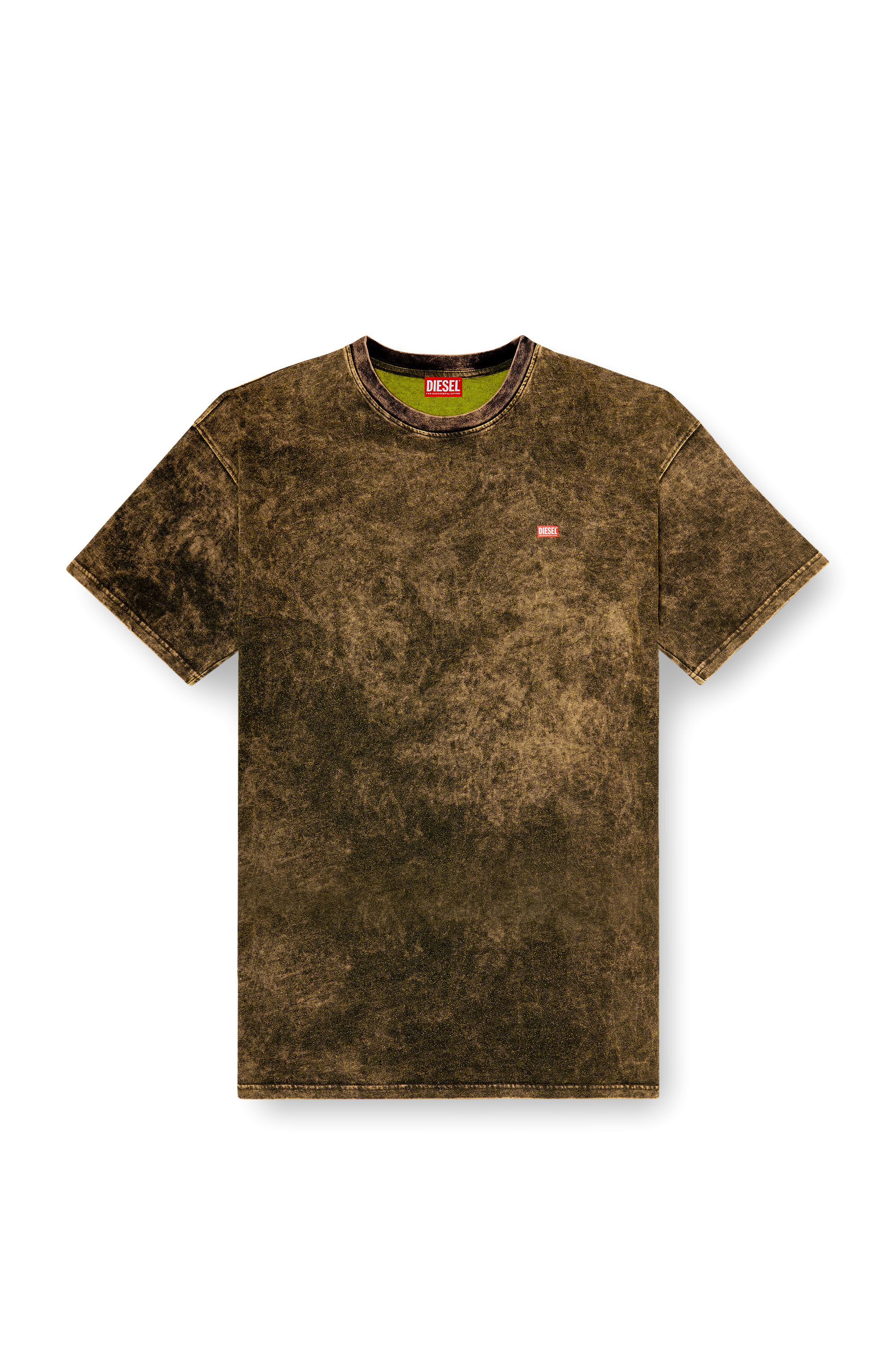 Men's Jersey t-shirt with logo | Green | Diesel FI