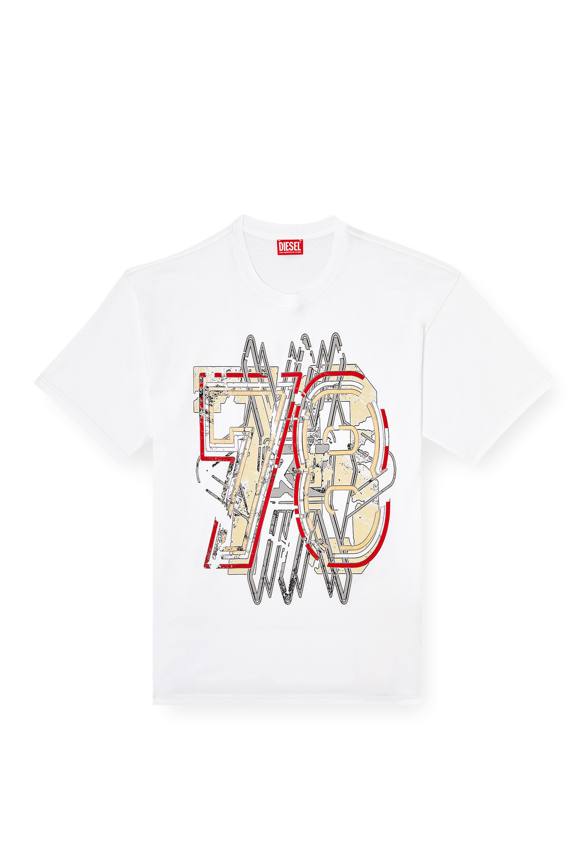 Diesel - T-BOXT-T8, Man's T-shirt with 78 print in White - 4