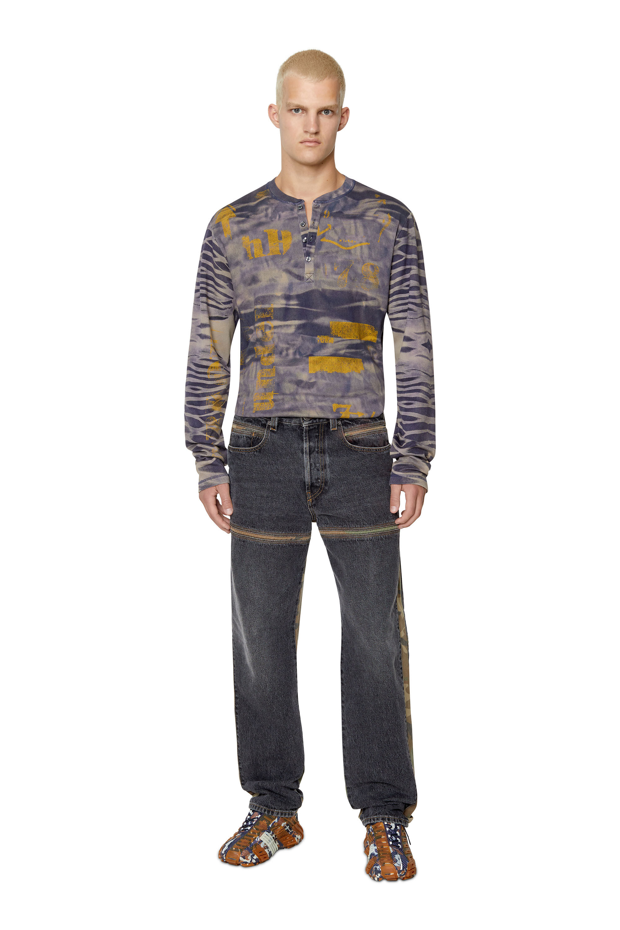 Diesel - D-Mand 007G1 Straight Jeans, Black/Dark grey - Image 1