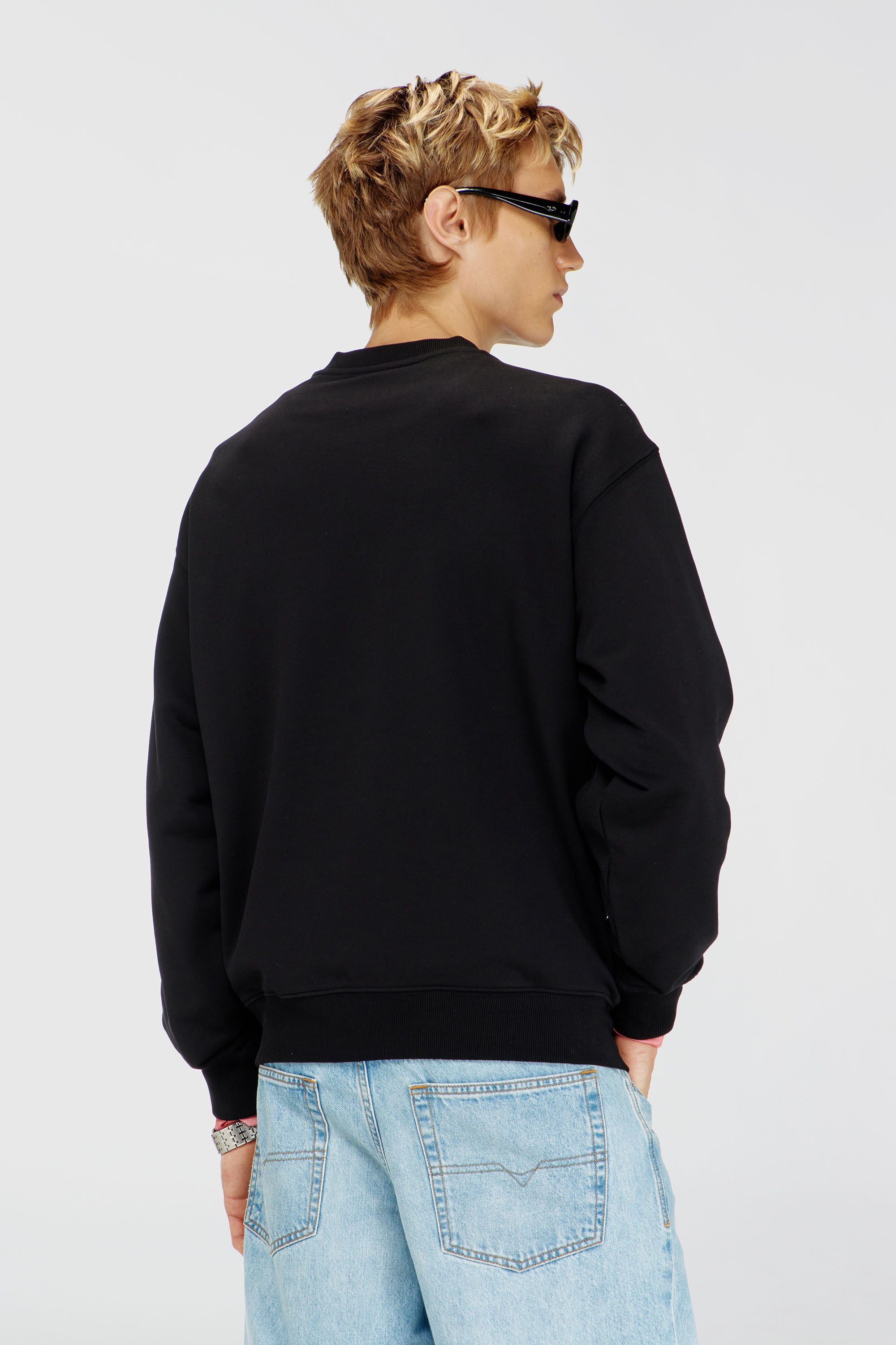 Diesel - S-LUK-R-FEN-T92, Man's Cotton sweatshirt with graphic print in Black - 4