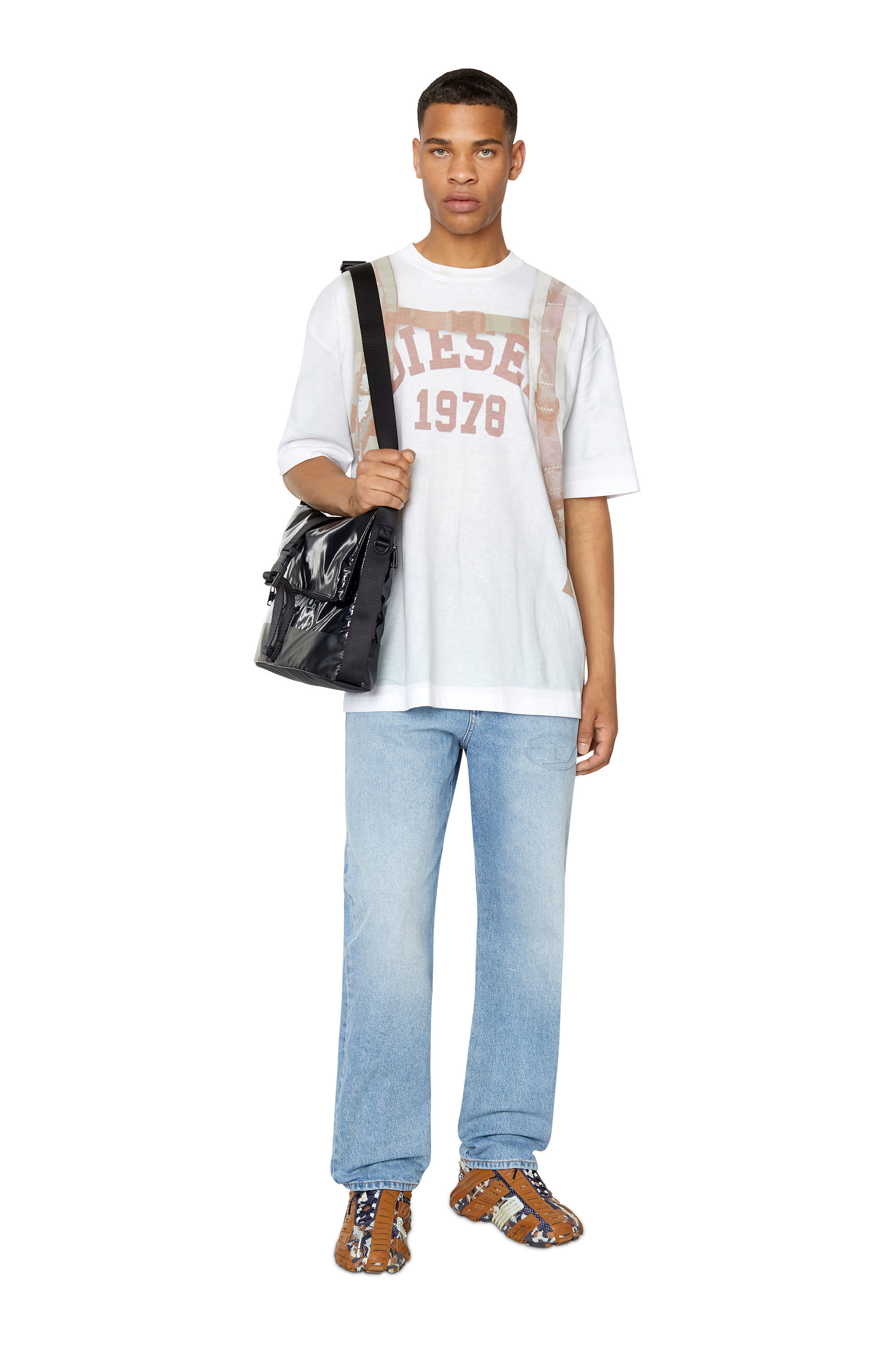 Diesel - TRAP/D SHOULDER BAG M, Black - Image 1