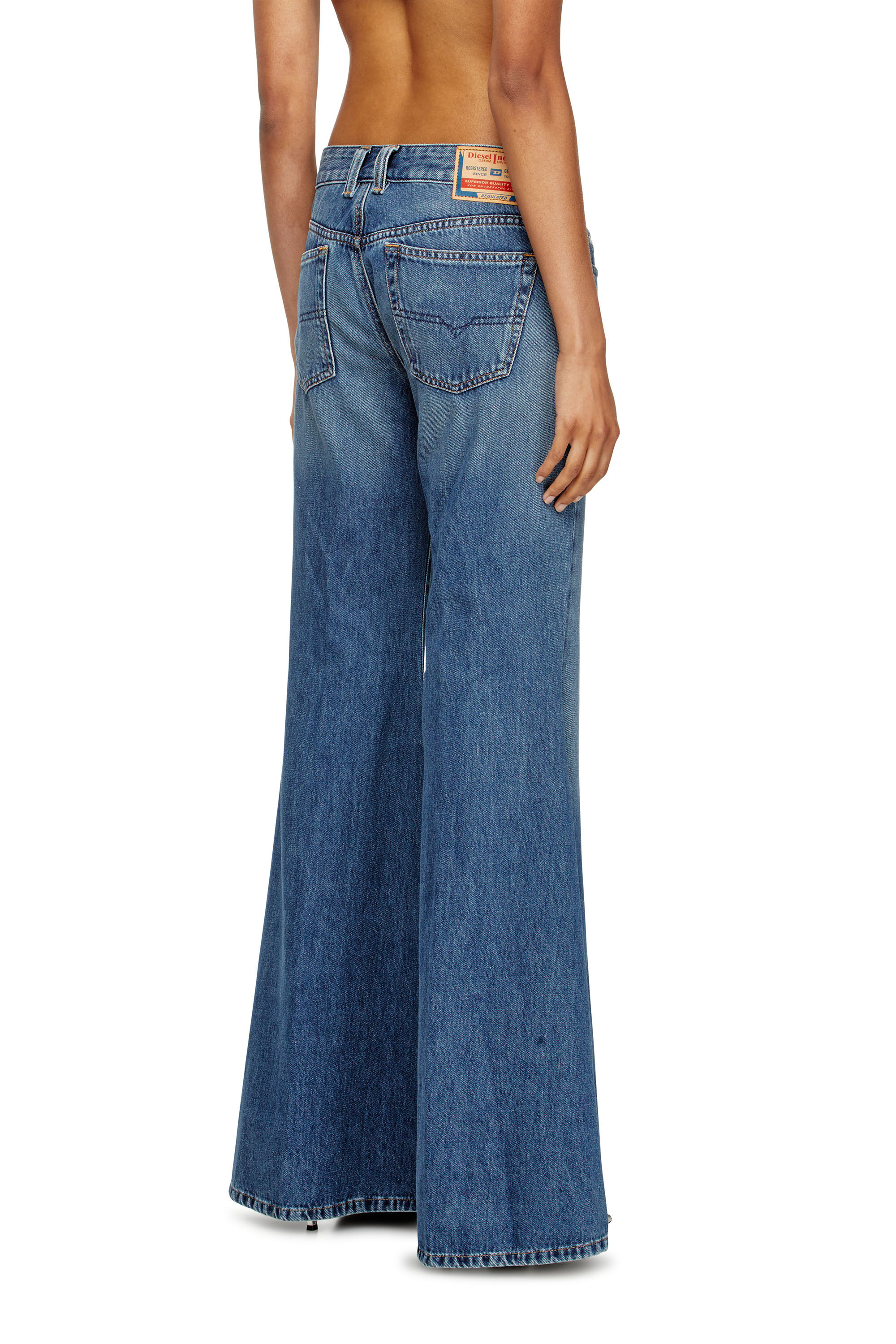 Women's Flare Jeans | Low Waist 1970 D-Bleess | Medium blue