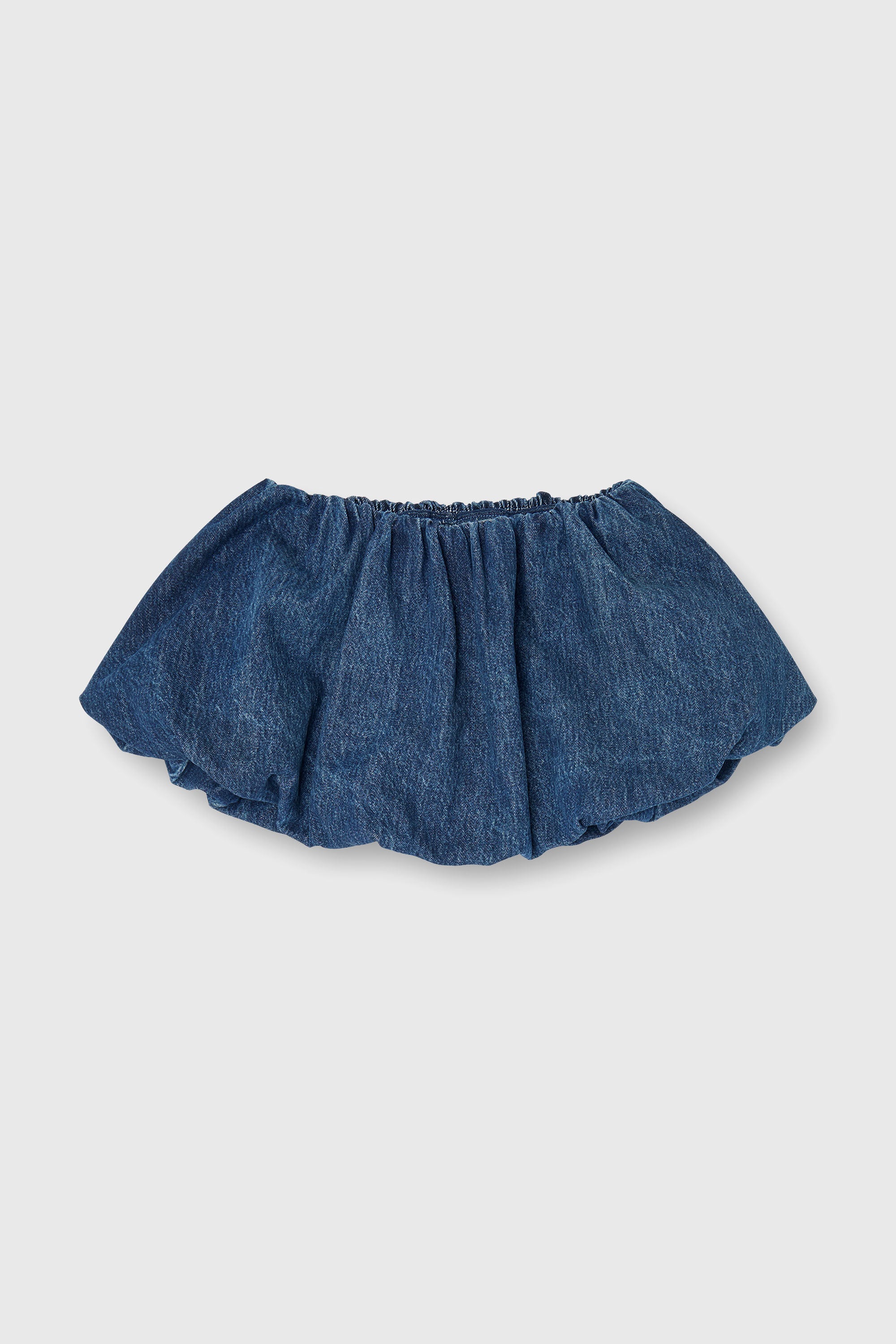 Diesel - DE-MUJ-FSJ2, Woman's Short bubble skirt in denim in Dark Blue - 2