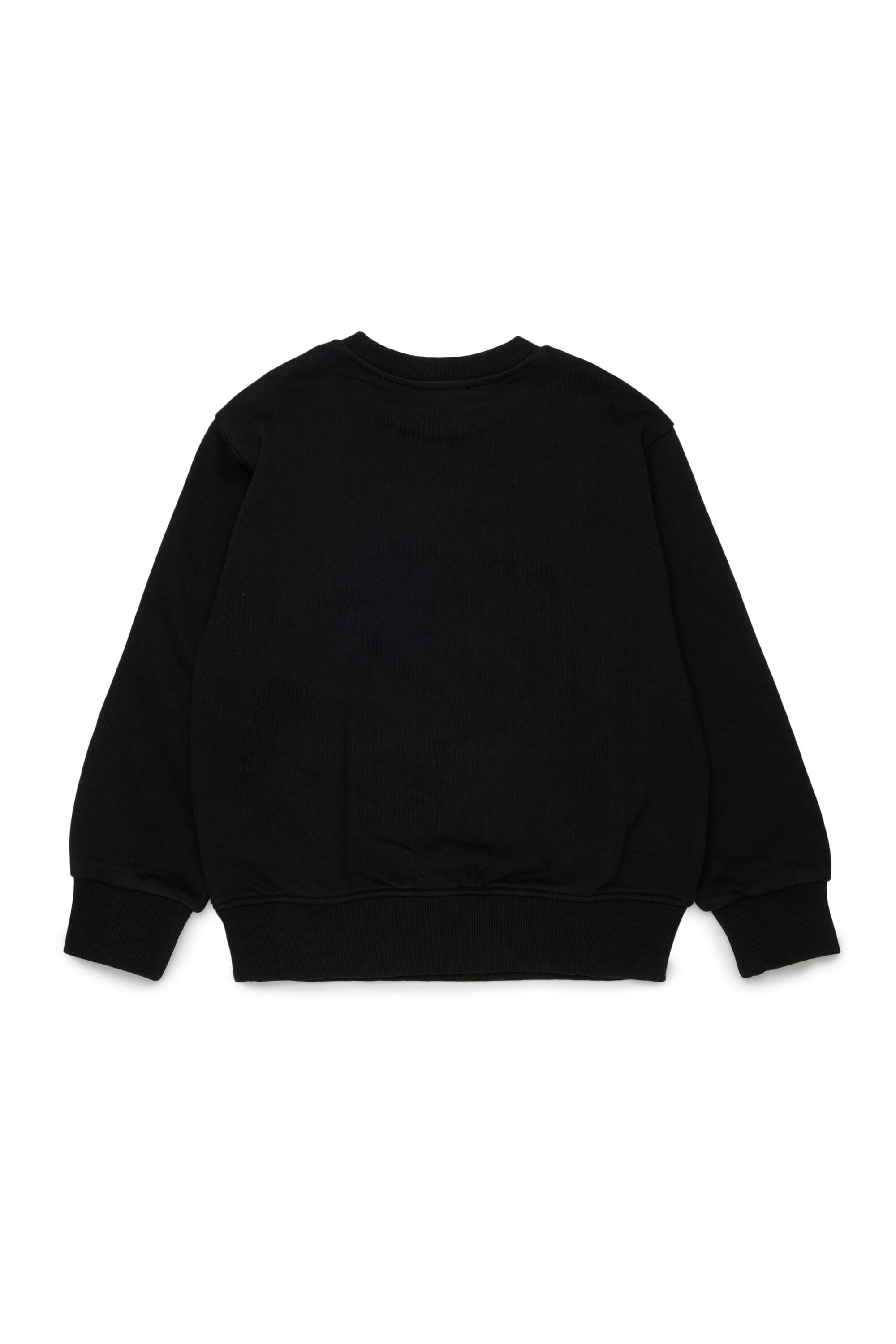 Diesel - SJEANS OVER, Man's Sweatshirt with frayed logo letters in Black - 2