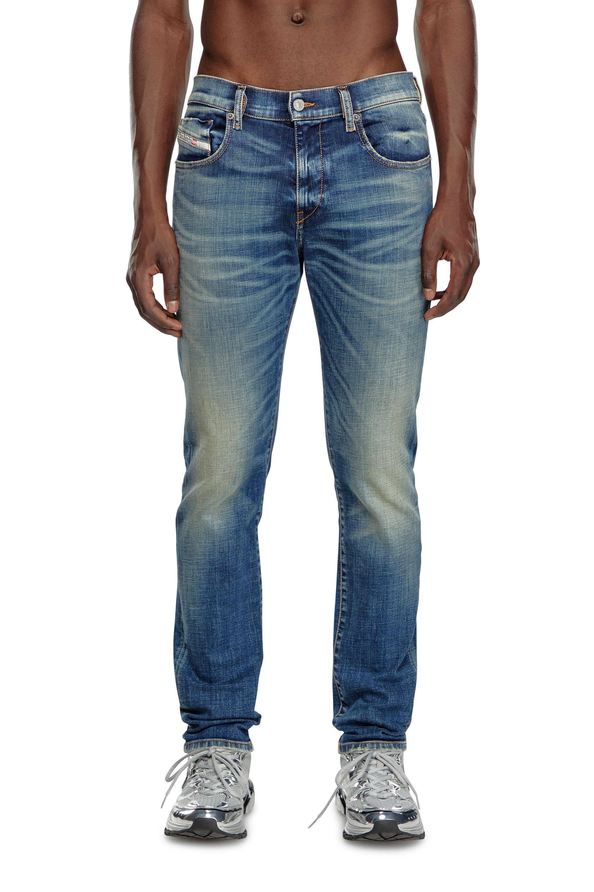 Diesel - Man Slim Jeans 2019 D-Strukt 09J50, Medium blue - Image 3