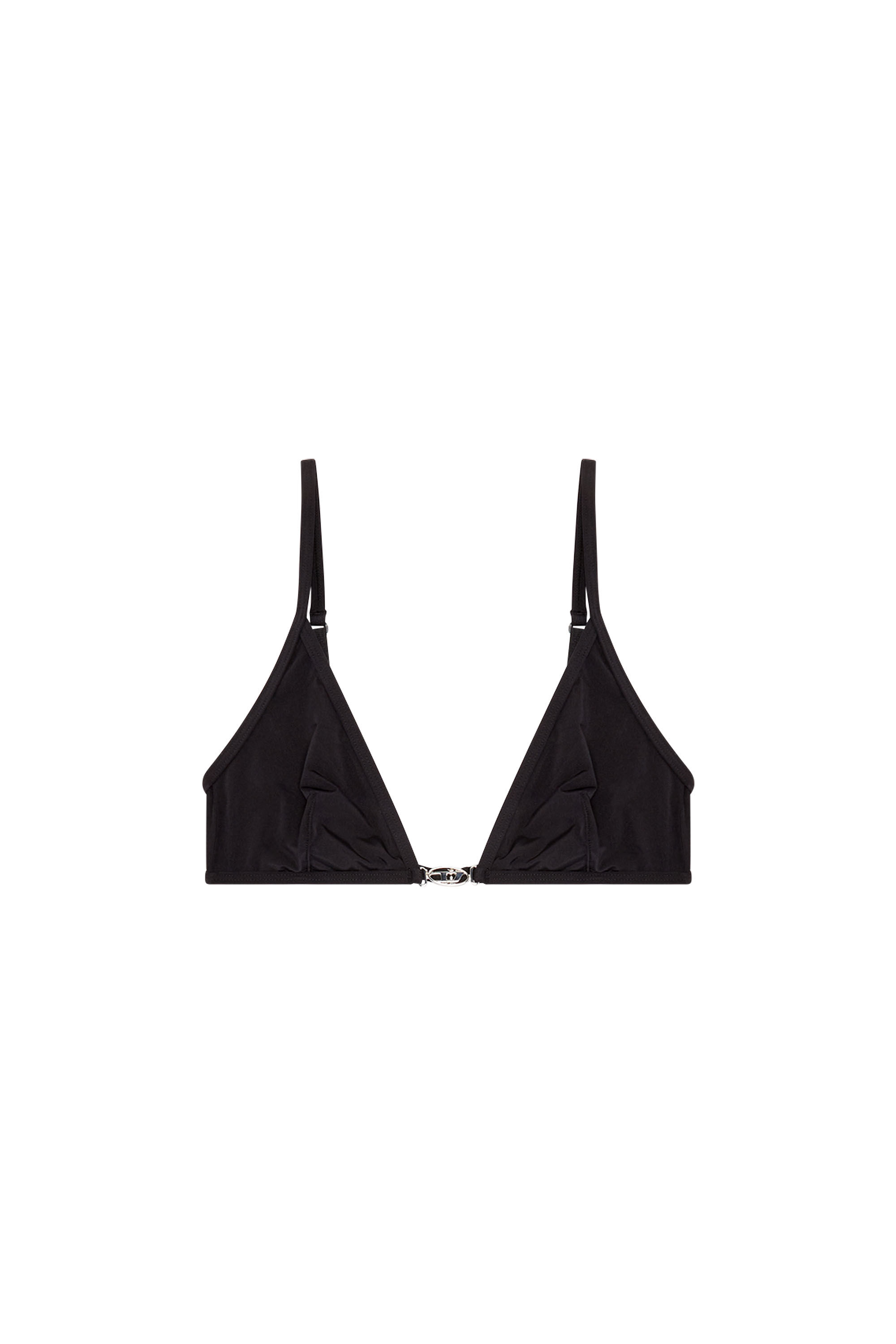 Diesel - UFSB-OVAL-D-TRIANGLE-BRA, Woman Triangle bra with Oval D plaque in Black - Image 2