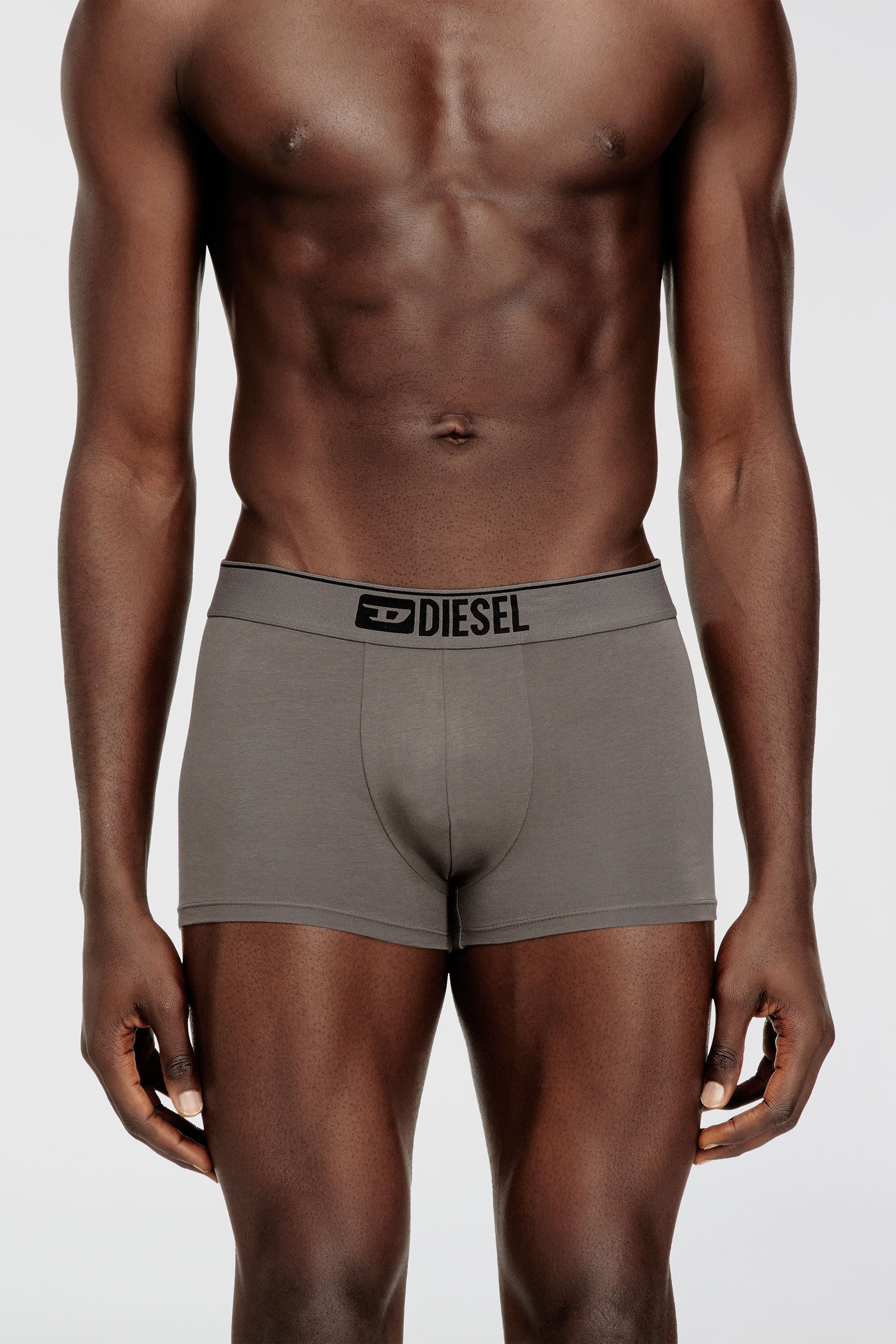 Diesel - UMBX-DAMIENTHREEPACK, Man's Three-pack of plain boxer briefs in Black/Grey - 3