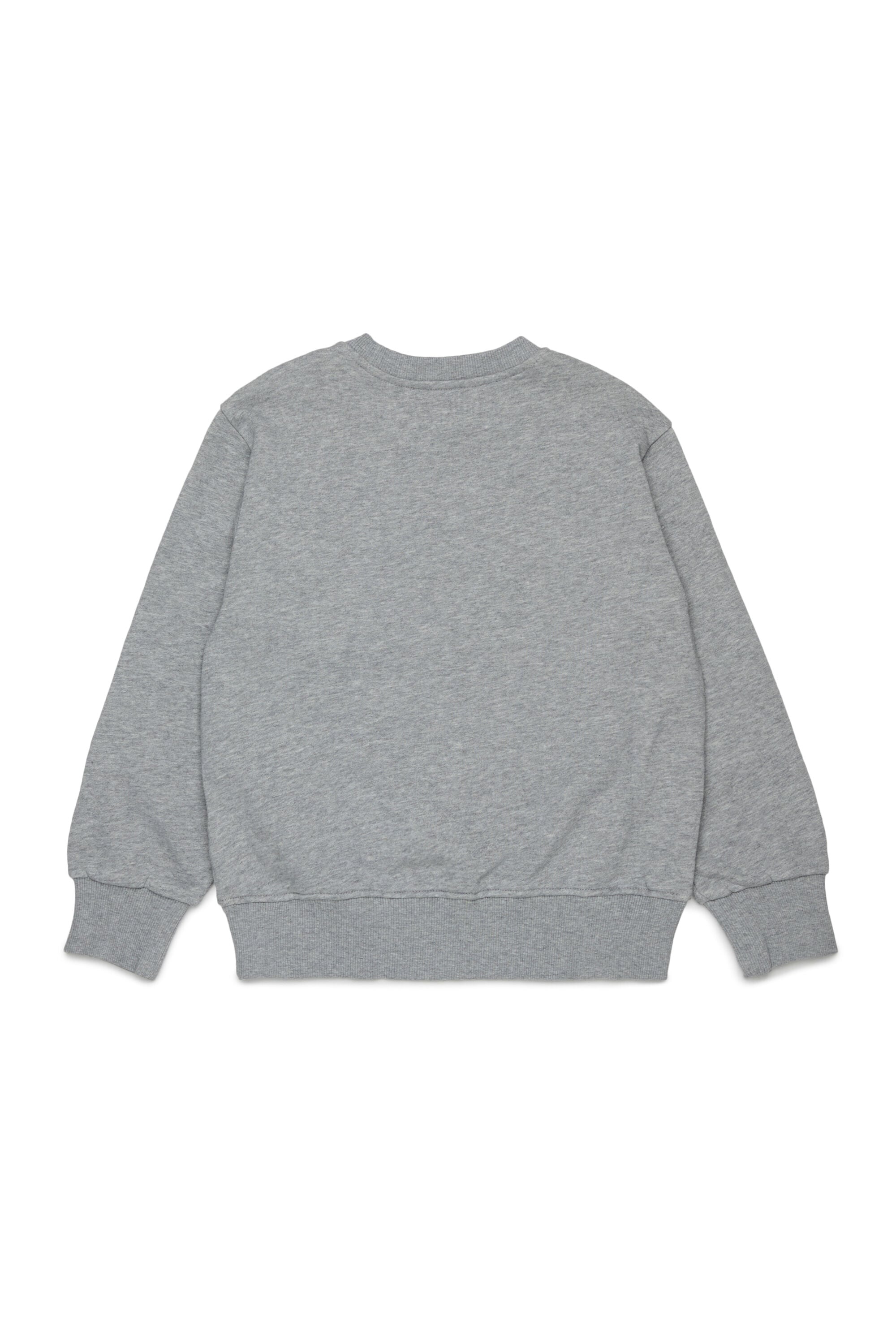 Diesel - SJEANS OVER, Man's Sweatshirt with frayed logo letters in Grey - 2