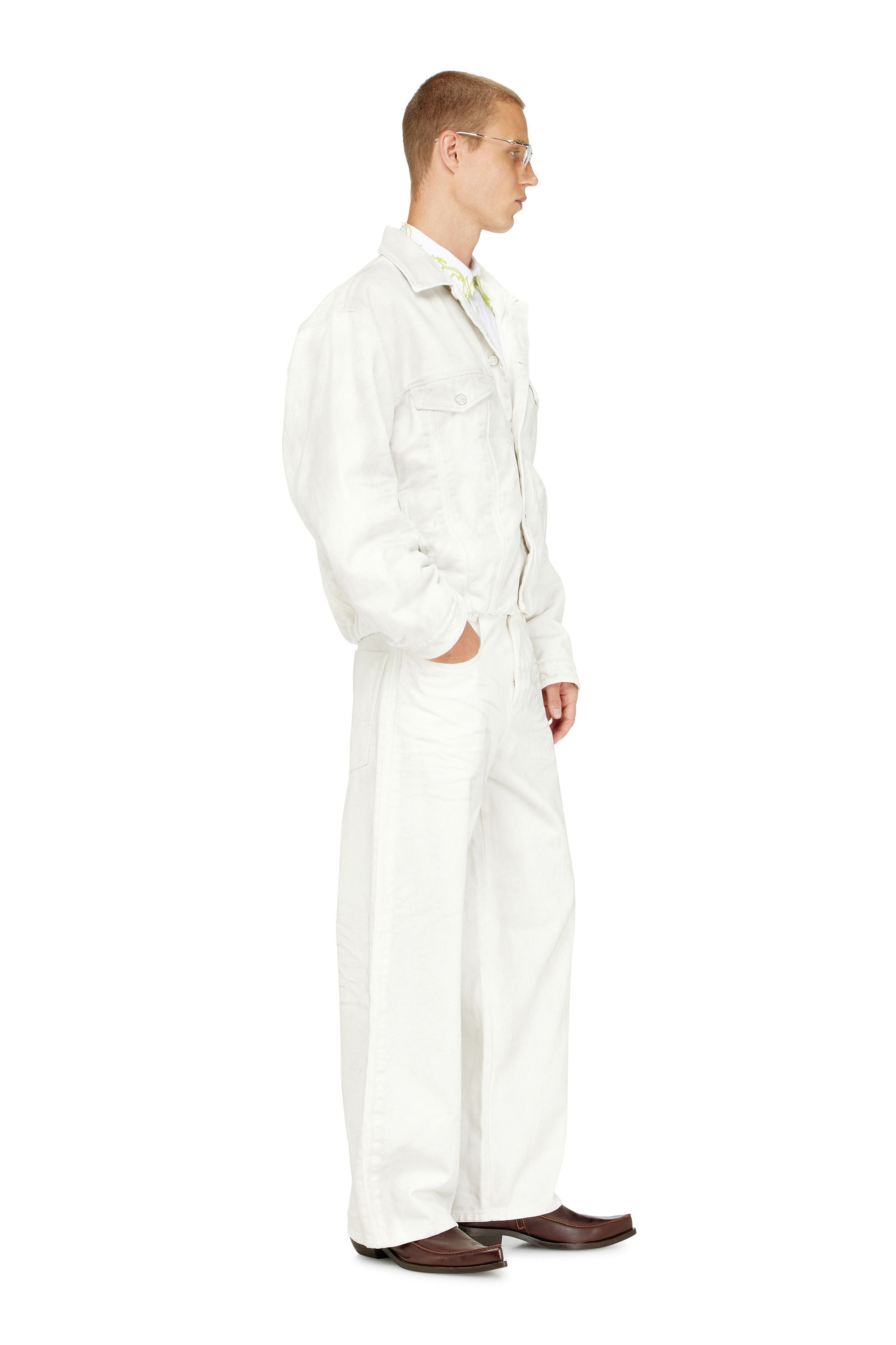 Diesel - Unisex's Relaxed Jeans 1982 D-Hakou 007GG, White - 2