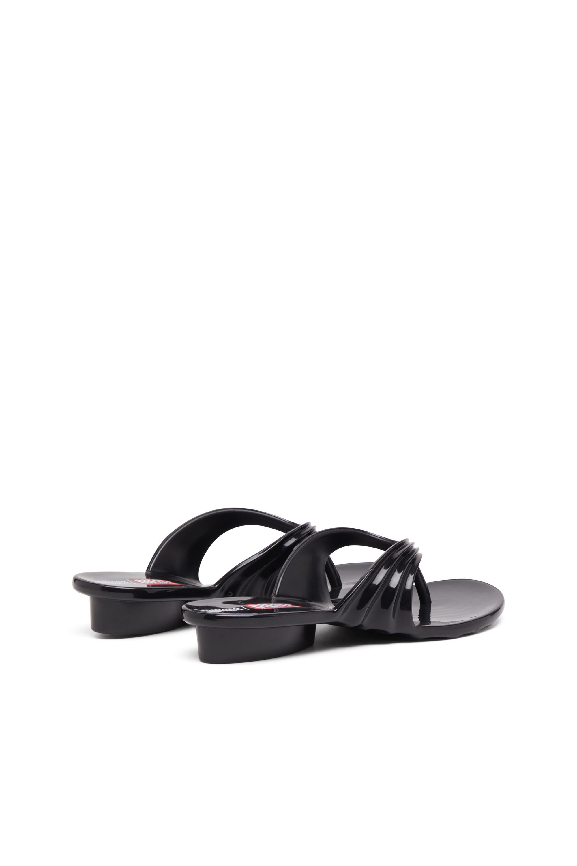 Women's Sculptural flip-flops in Melflex® | Black | Diesel