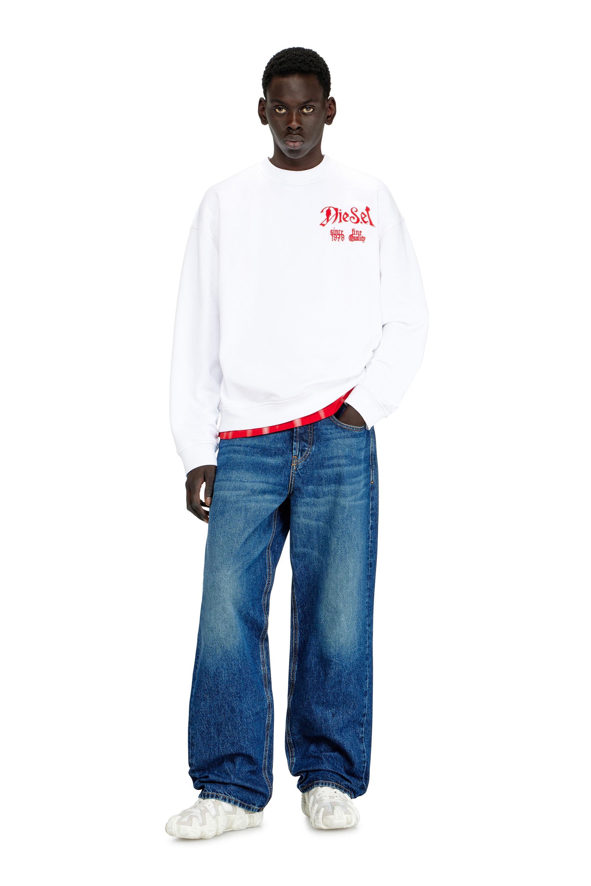 Men's Relaxed Jeans | Medium blue | Diesel 2001 D-Macro