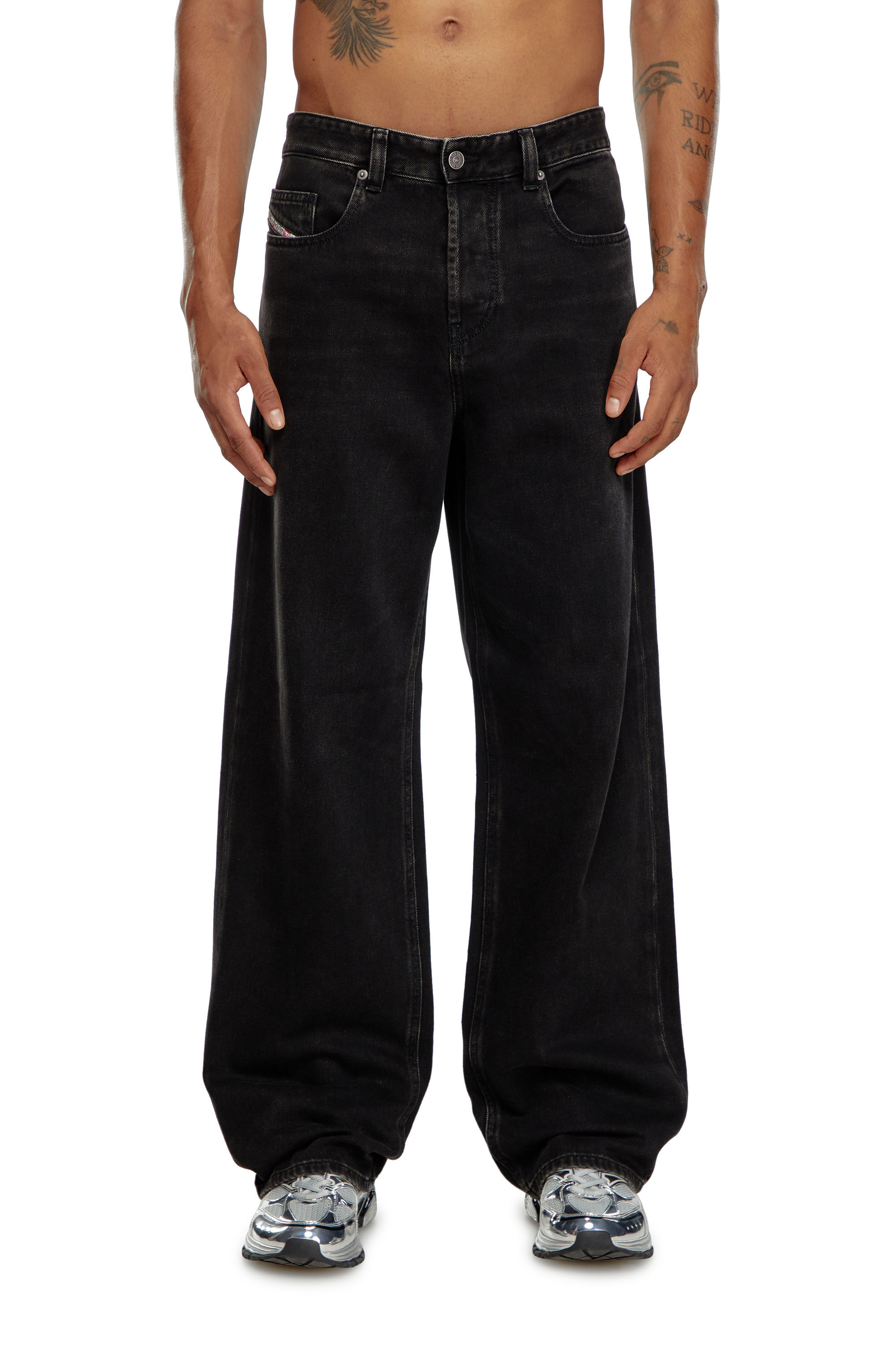 【限定品】 Black/Dark | Jeans Regular Men's grey D-Macro 2001 Diesel | パンツ