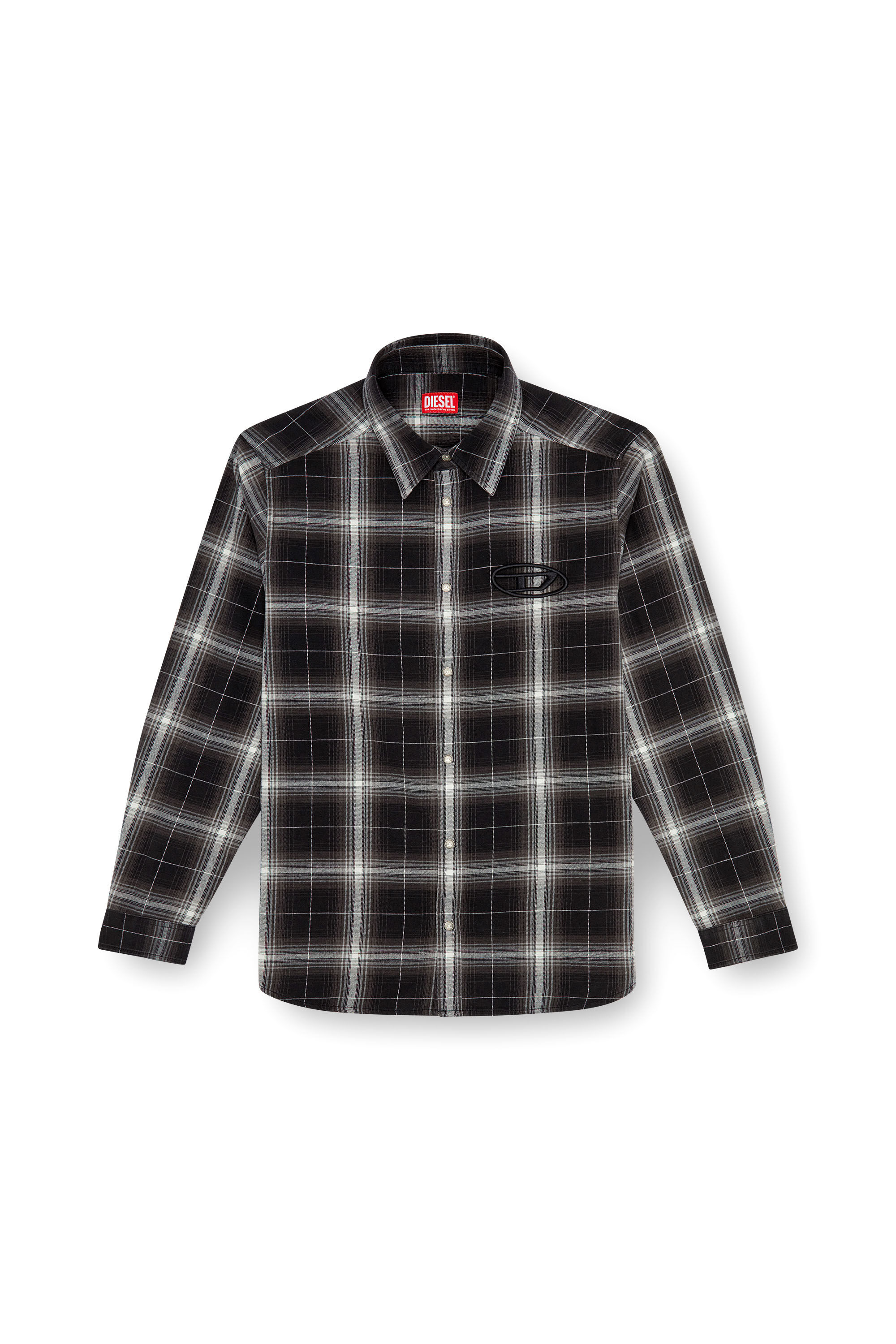 Men's Check flannel shirt | Black | Diesel