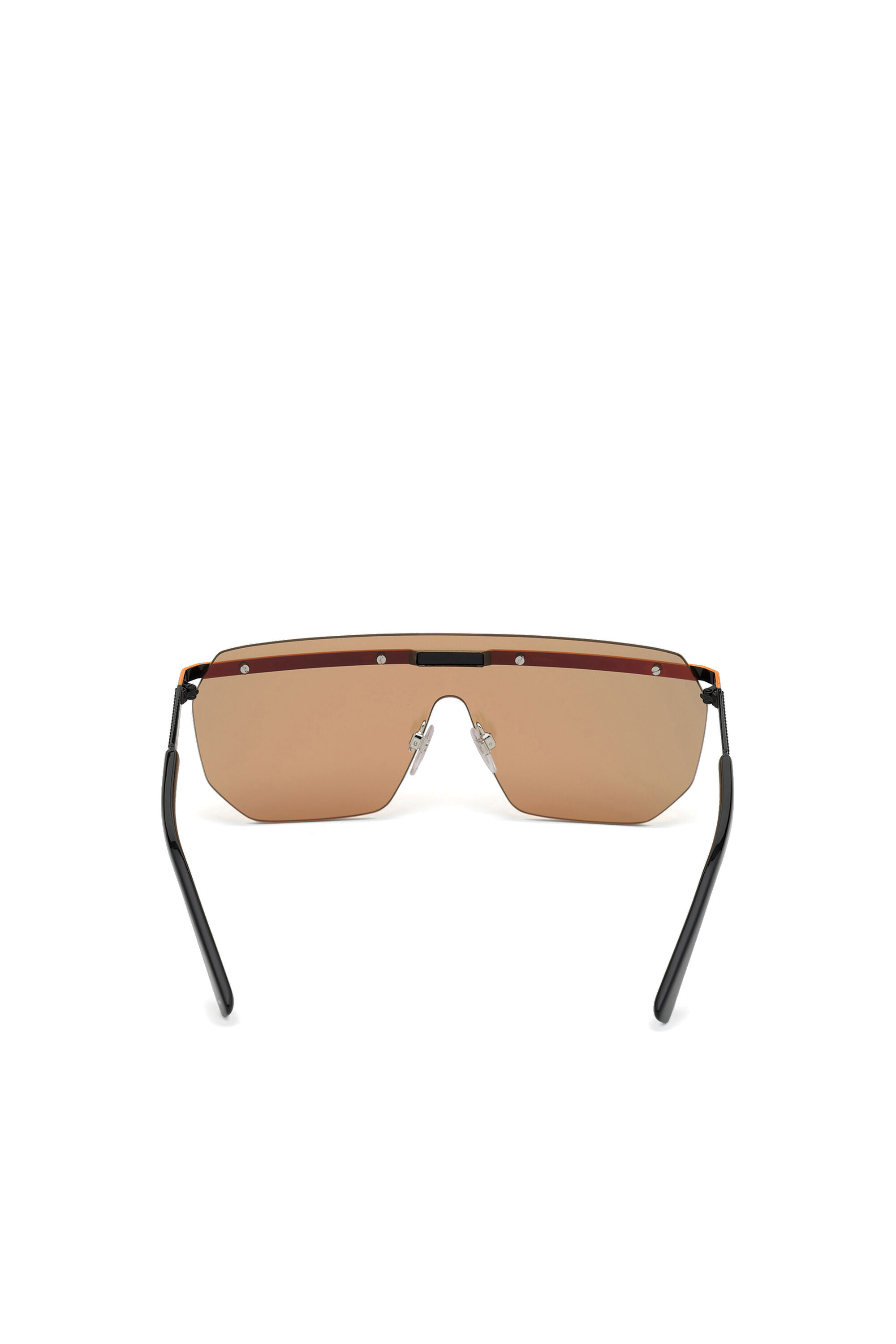Diesel - DL0259, Unisex's Unisex wraparound with lens in raw-cut nylon in Orange/Black - 3