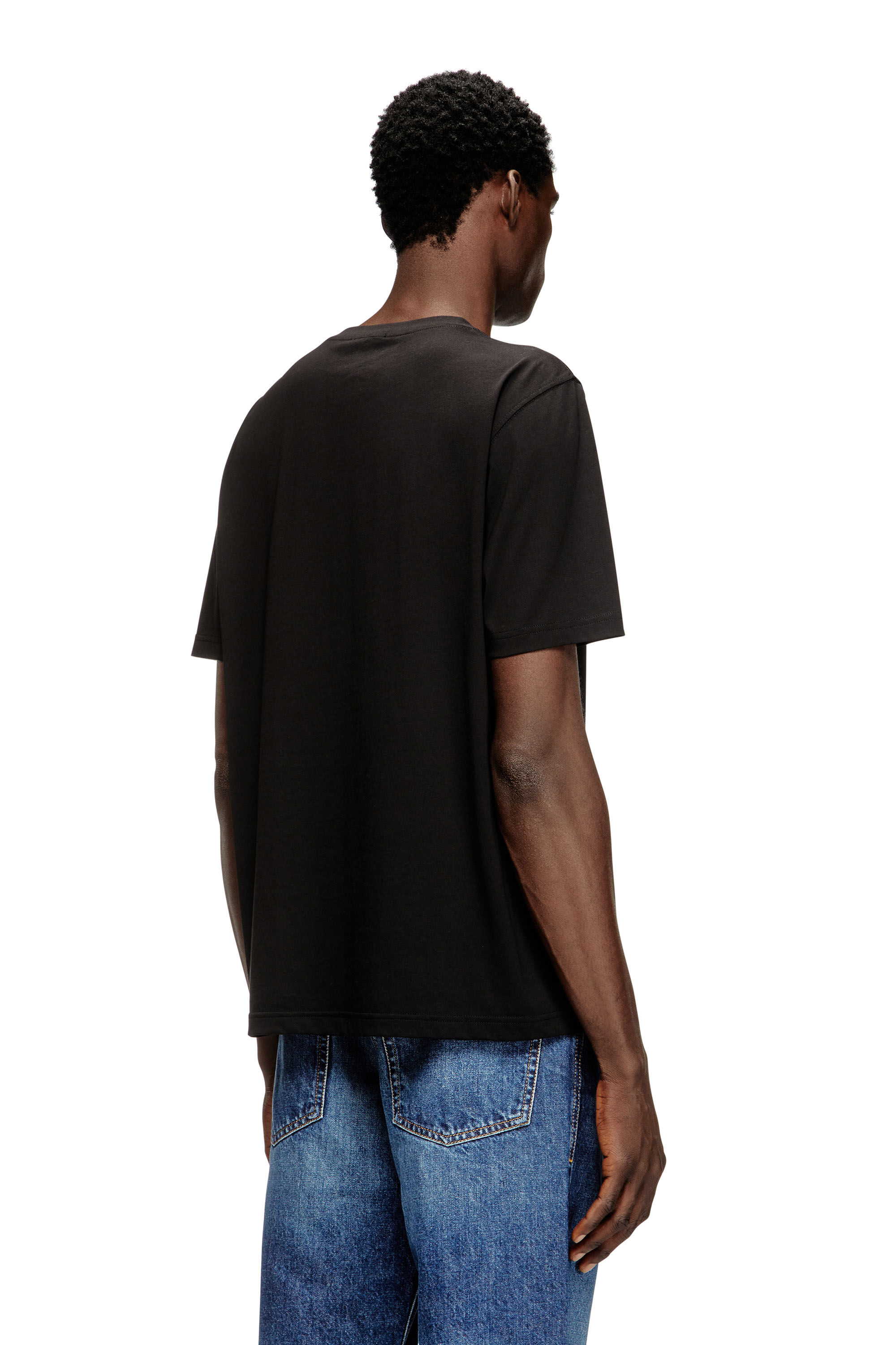 DIESEL ブラック Tシャツ Men's T-shirt with micro metal logo | Black | Diesel FI
