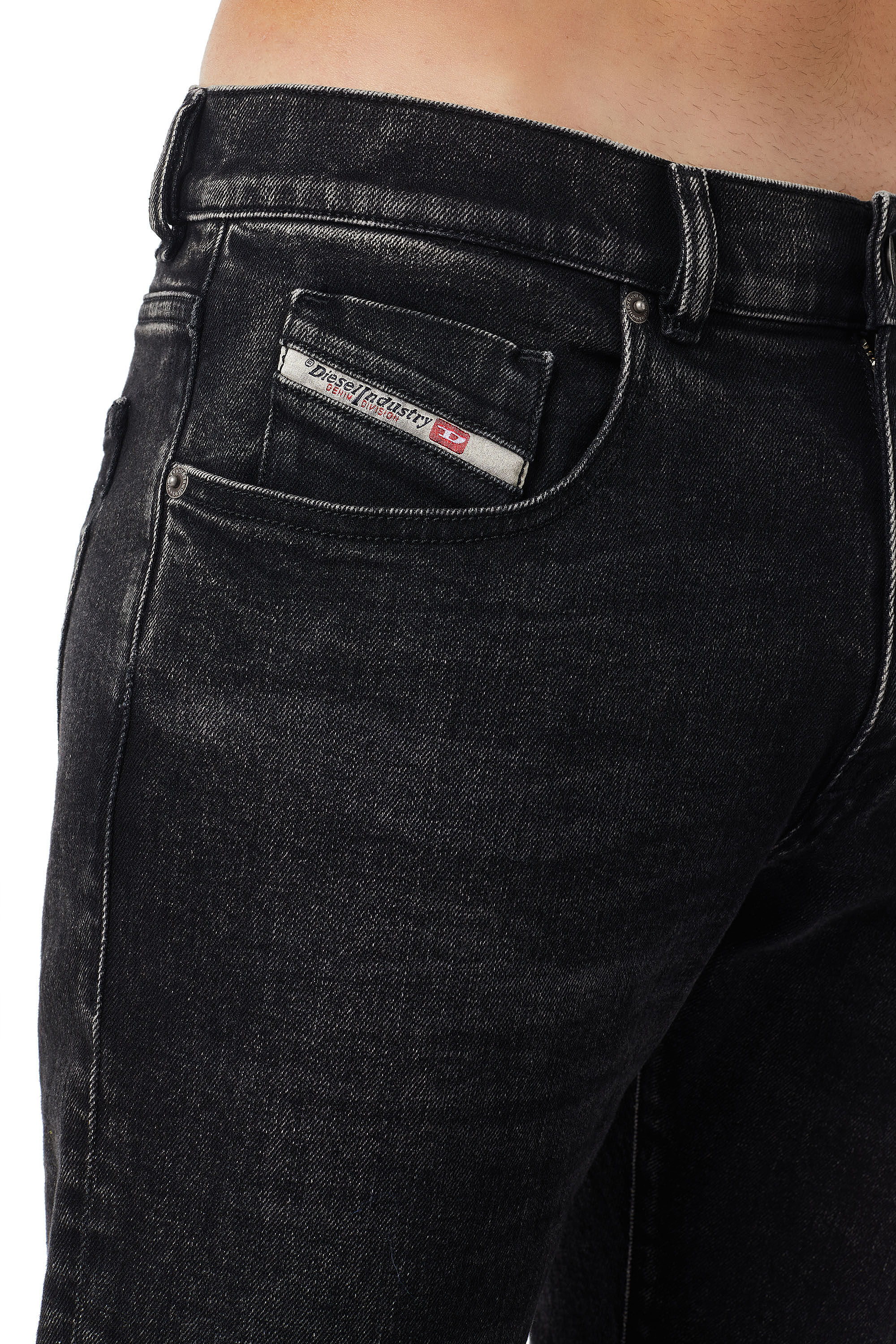 Diesel - Slim Jeans 2019 D-Strukt 09B83, Black/Dark grey - Image 7