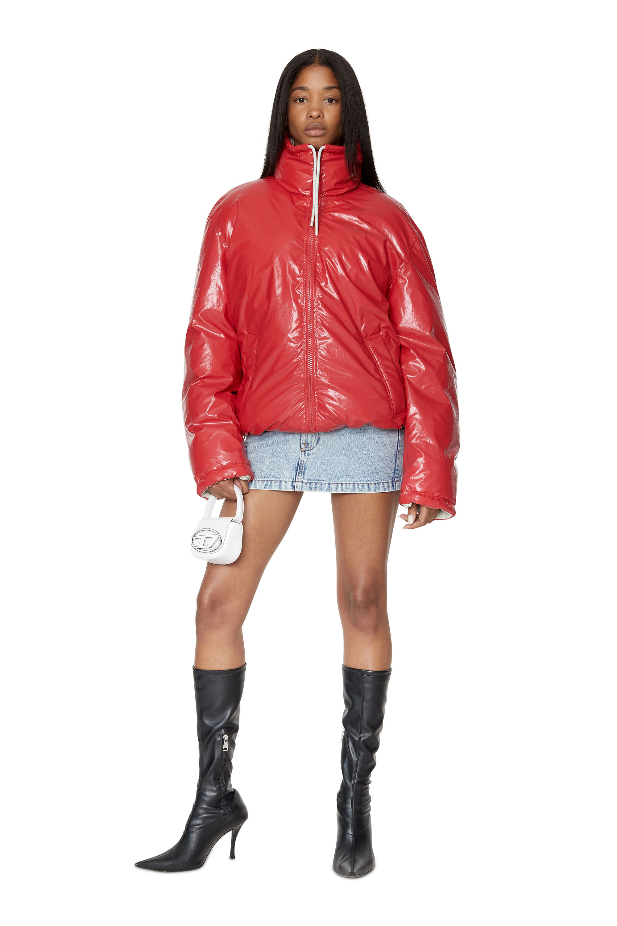 W JUPITER Unisex Oversized reversible logo puffer jacket Diesel