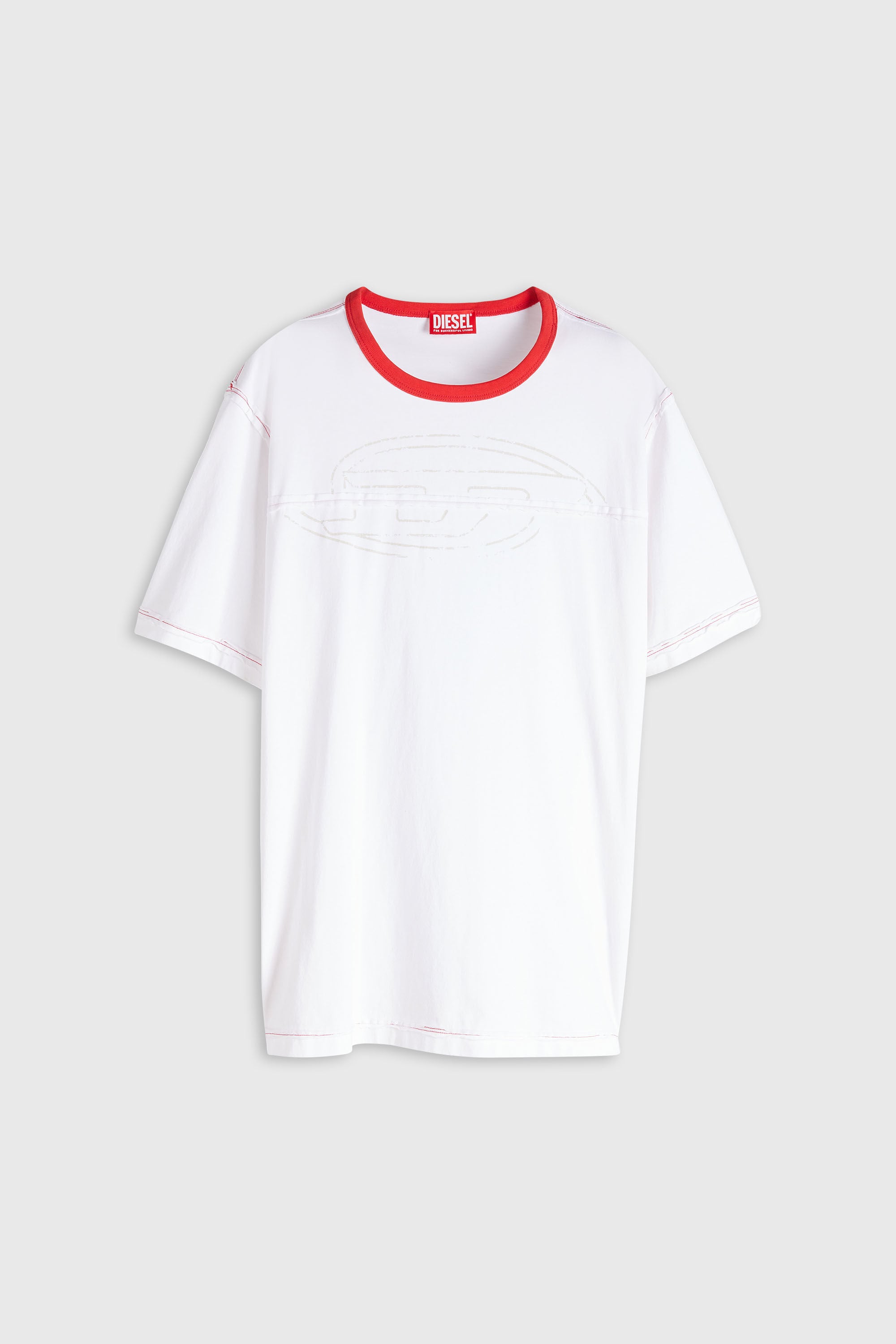 Diesel - T-ADJUST-CUT-OD, Man's T-shirt with sectioned Oval D in null - 4
