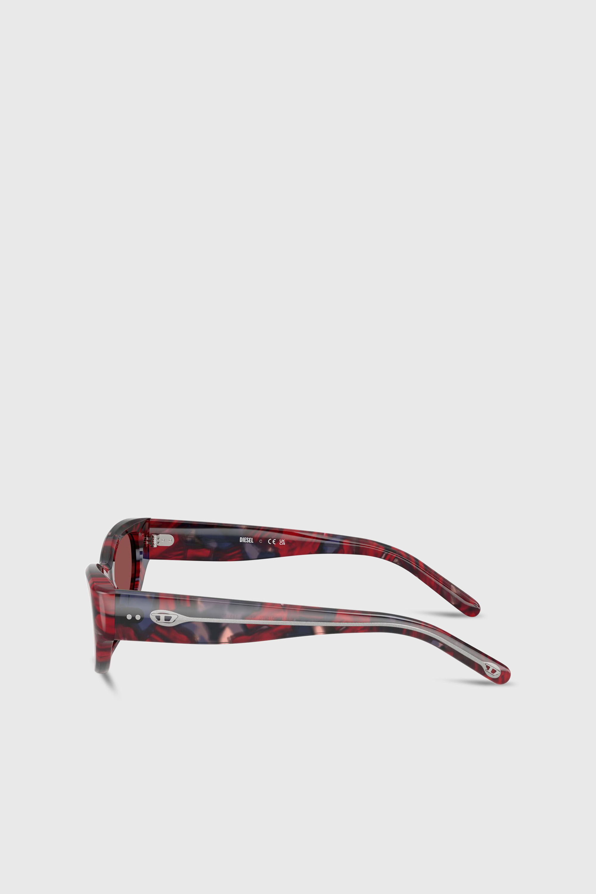 Diesel - 0DL2010U, Unisex's Cat-eye style sunglasses in Red/Brown - 5