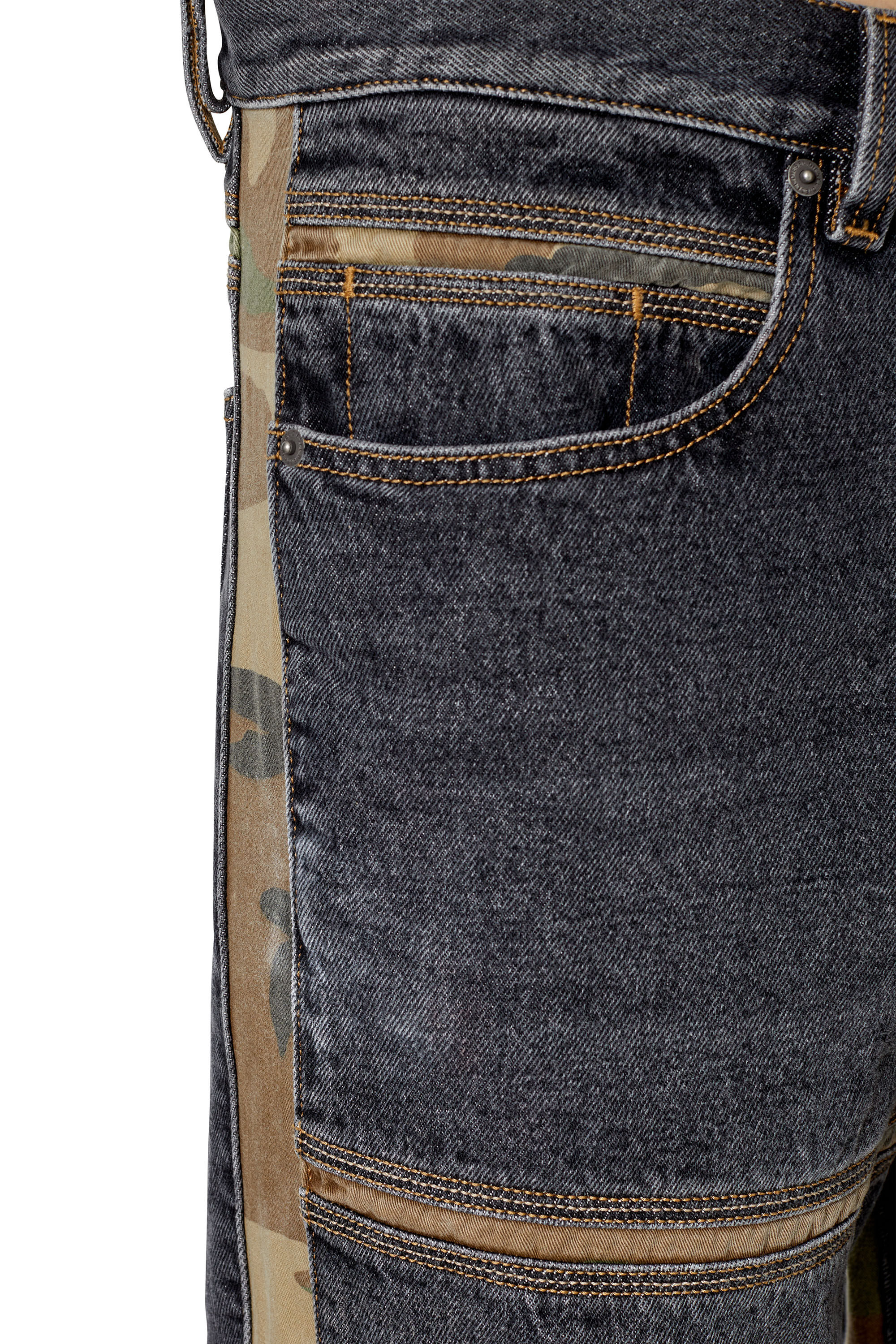 Diesel - D-Mand 007G1 Straight Jeans, Black/Dark grey - Image 6