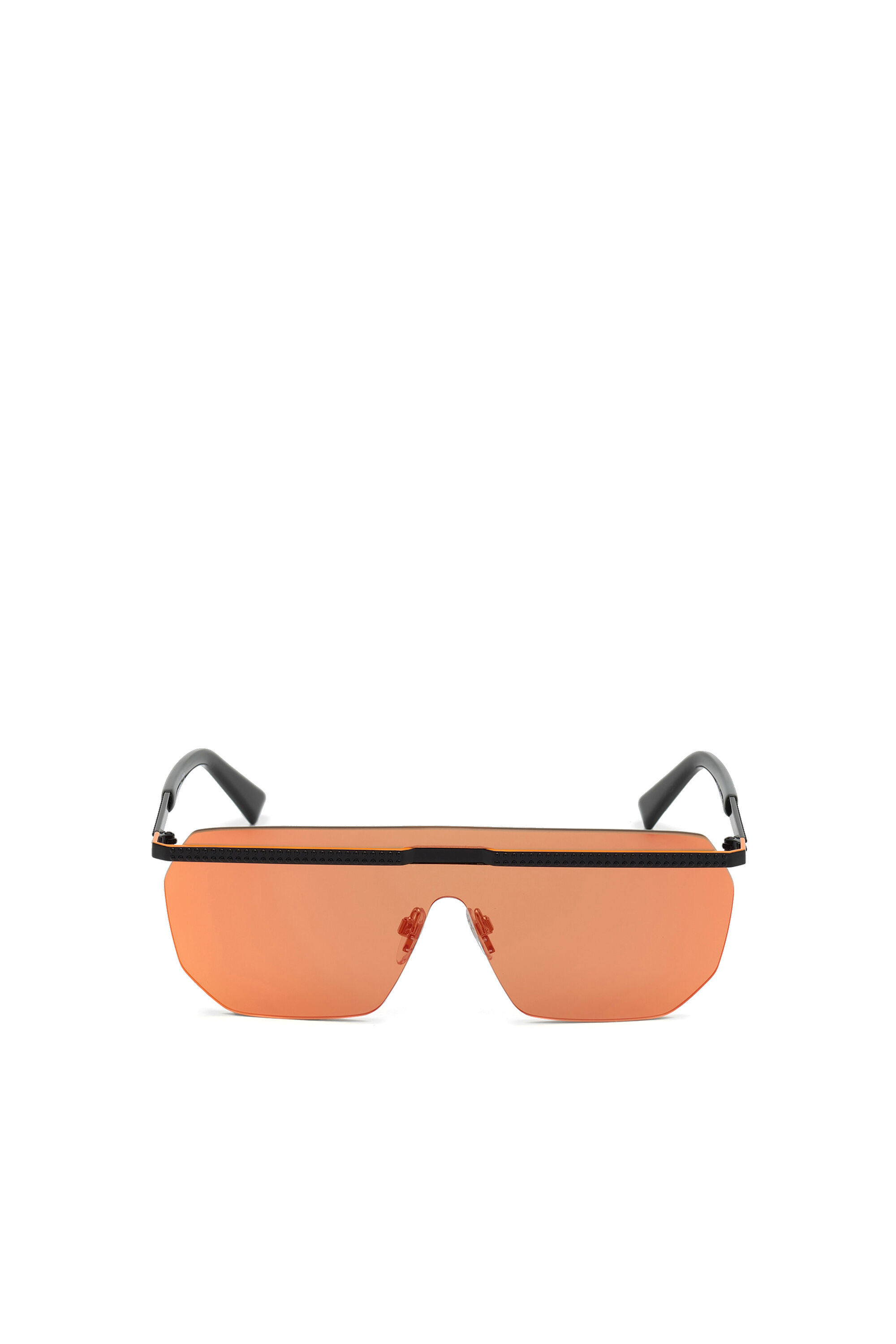 Diesel - DL0259, Unisex's Unisex wraparound with lens in raw-cut nylon in Orange/Black - 1