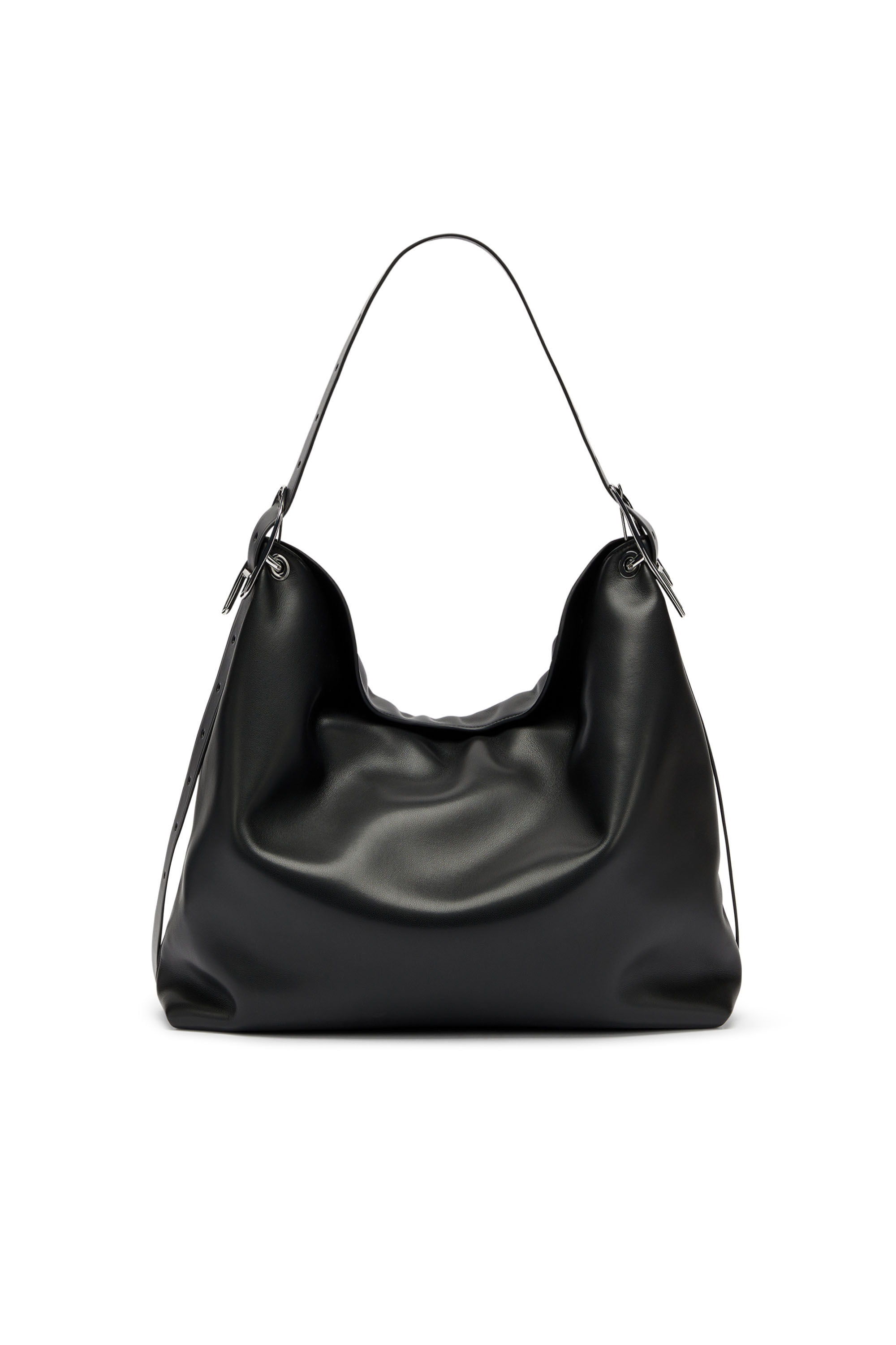 Diesel - D-LINE HOBO L, Woman's D-Line-Leather hobo bag in Black - 2