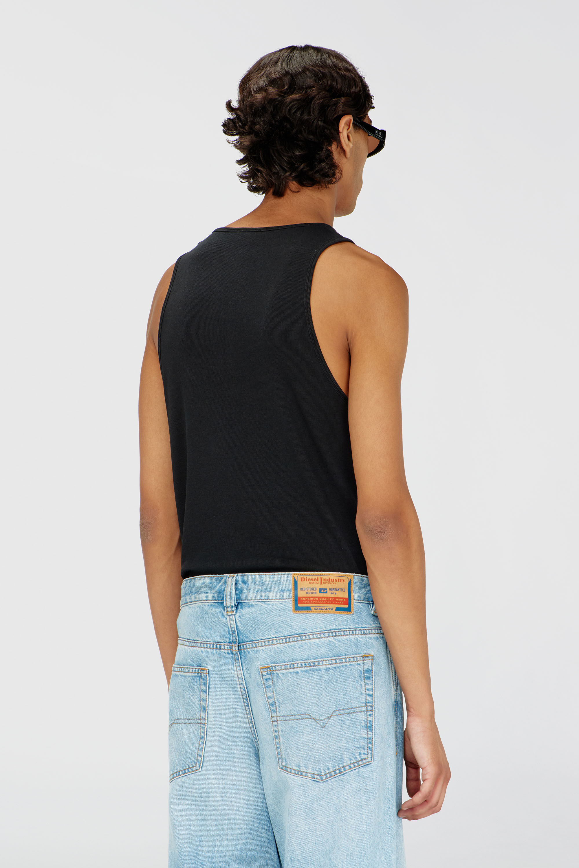 Diesel - T-LIFTY-IOD, Man's Cotton tank top with logo in Black - 4