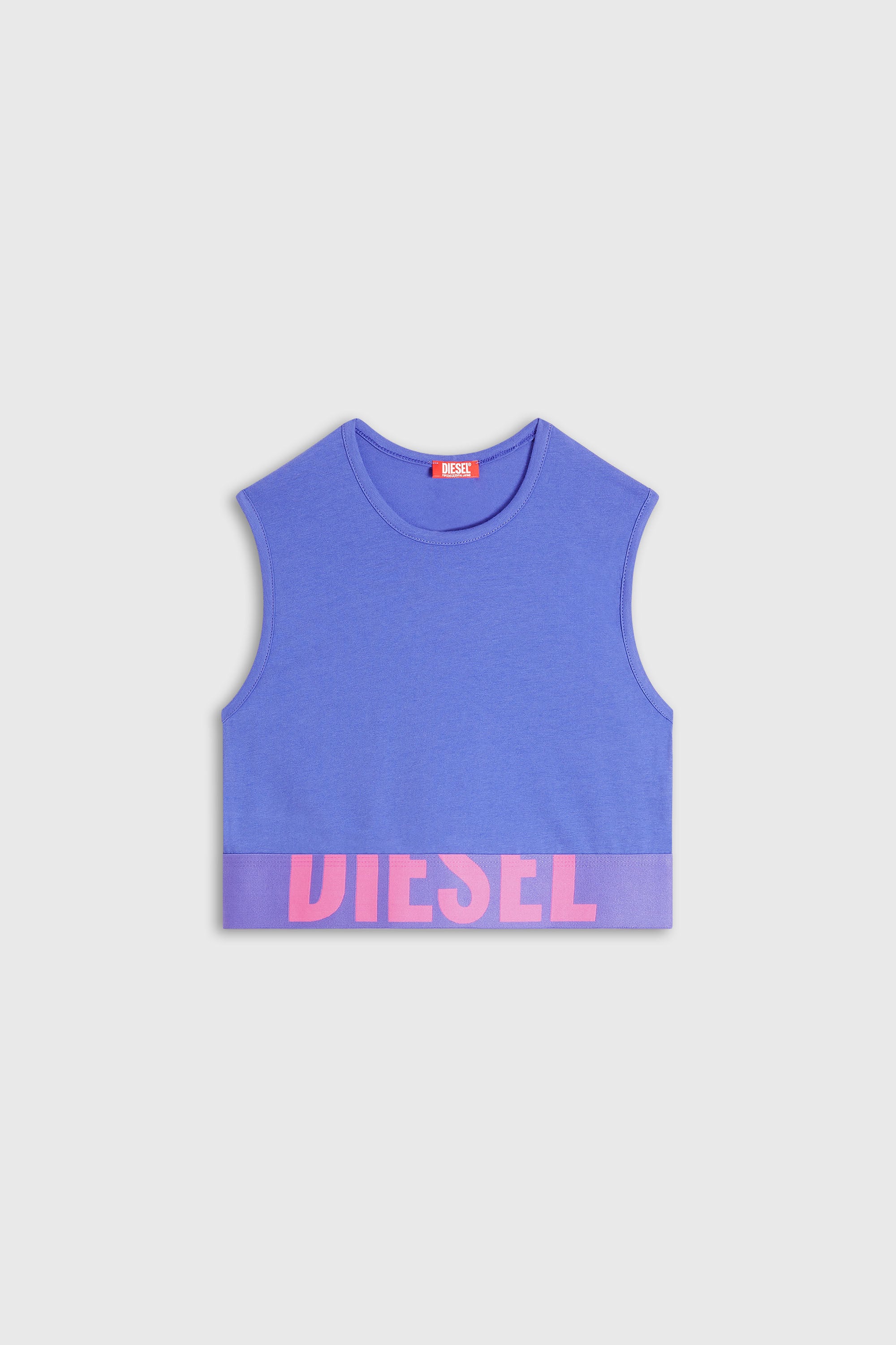 Diesel - ADA-D-POP, Woman's Cropped tank top with cut-off logo in null - 6
